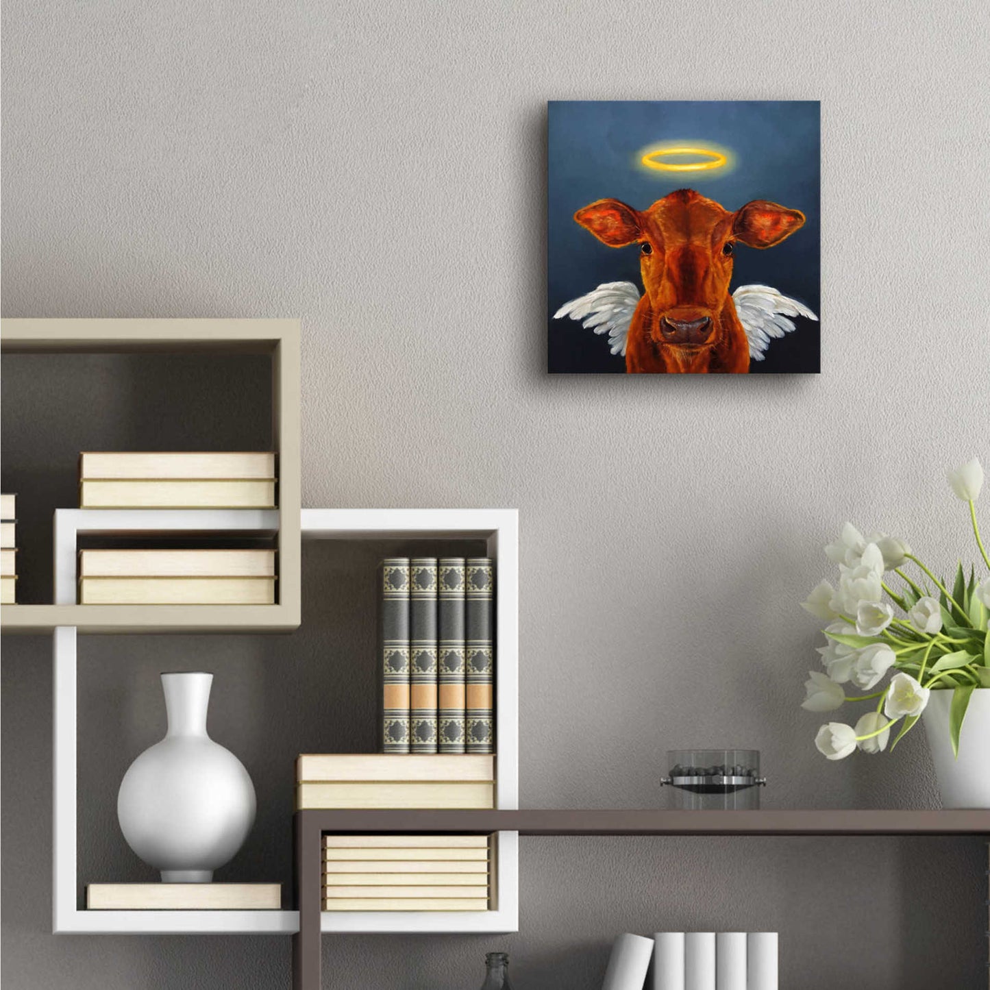 Epic Art 'Holy Cow' by Lucia Heffernan, Acrylic Glass Wall Art,12x12