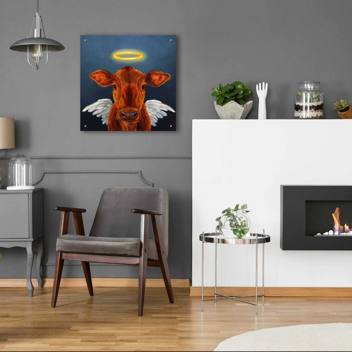 Epic Art 'Holy Cow' by Lucia Heffernan, Acrylic Glass Wall Art,24x24