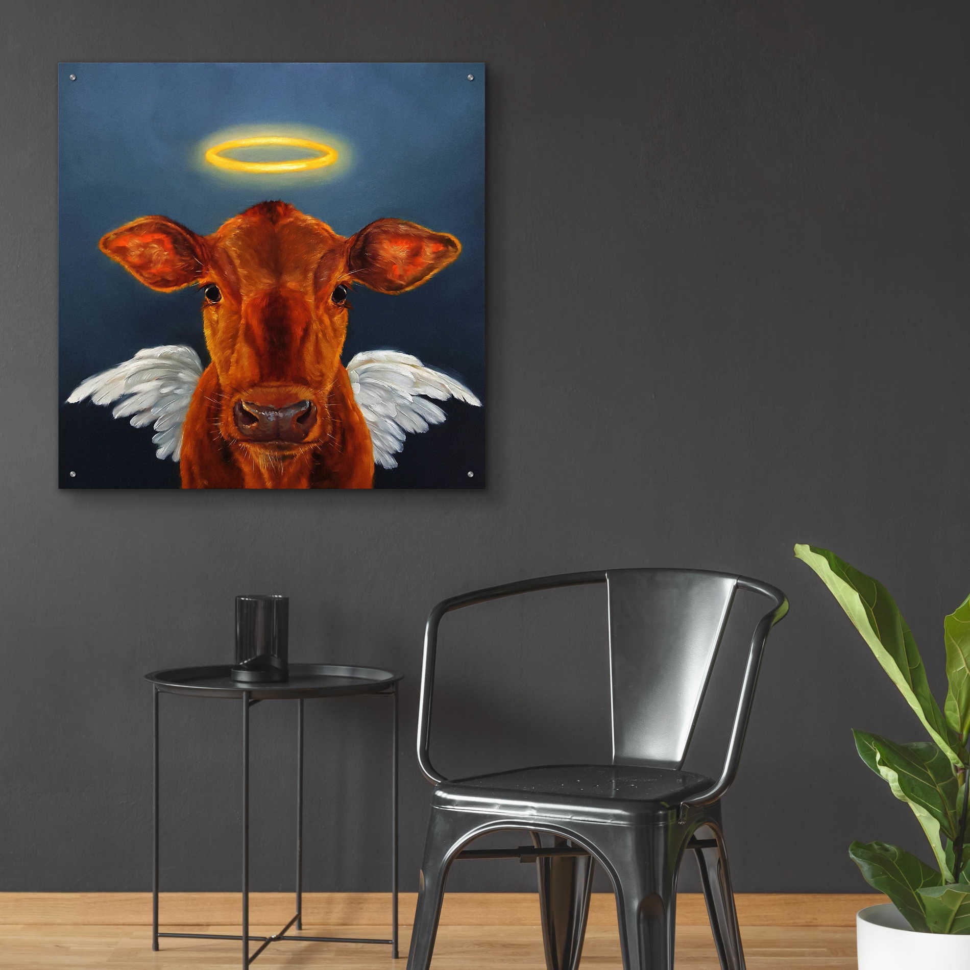 Epic Art 'Holy Cow' by Lucia Heffernan, Acrylic Glass Wall Art,36x36