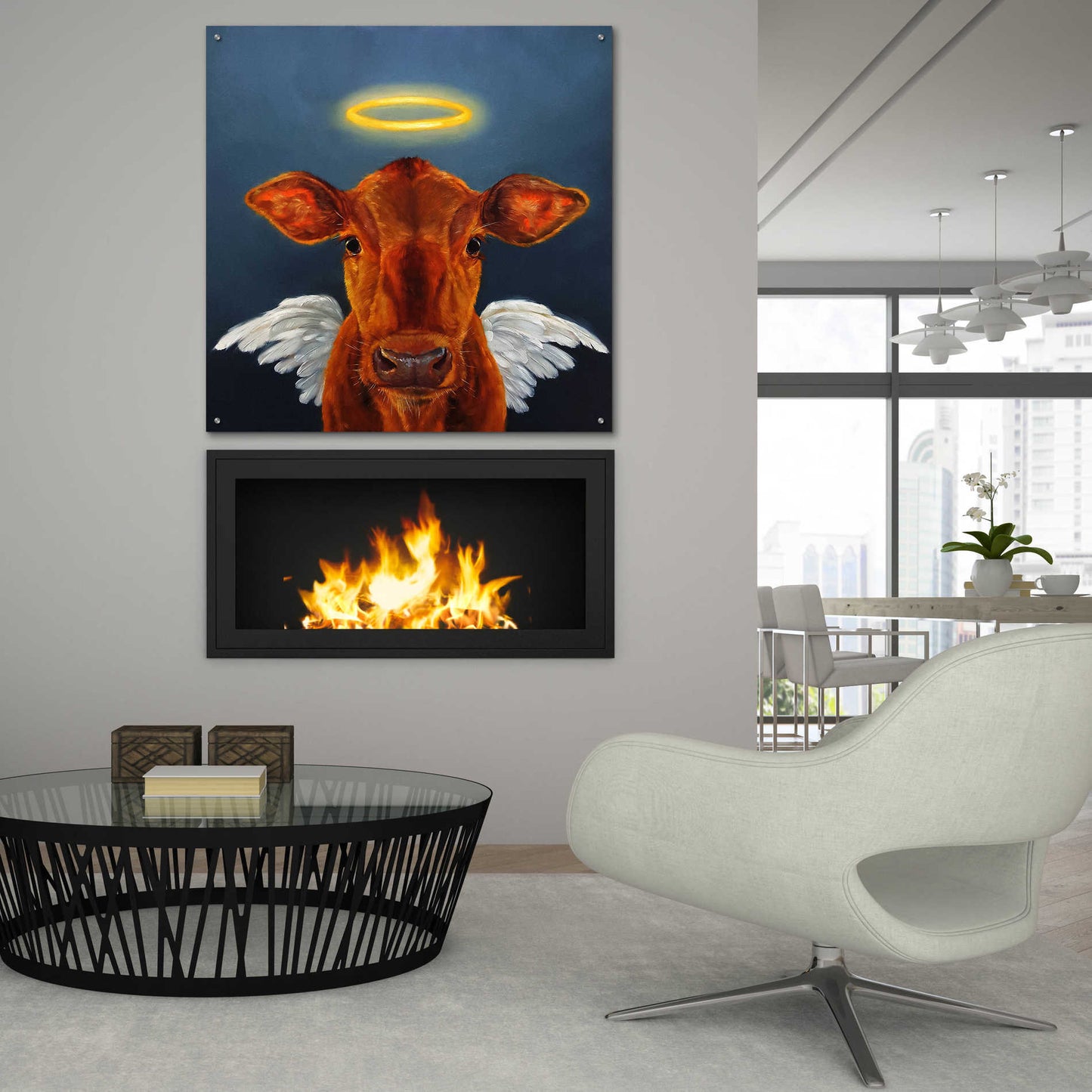 Epic Art 'Holy Cow' by Lucia Heffernan, Acrylic Glass Wall Art,36x36