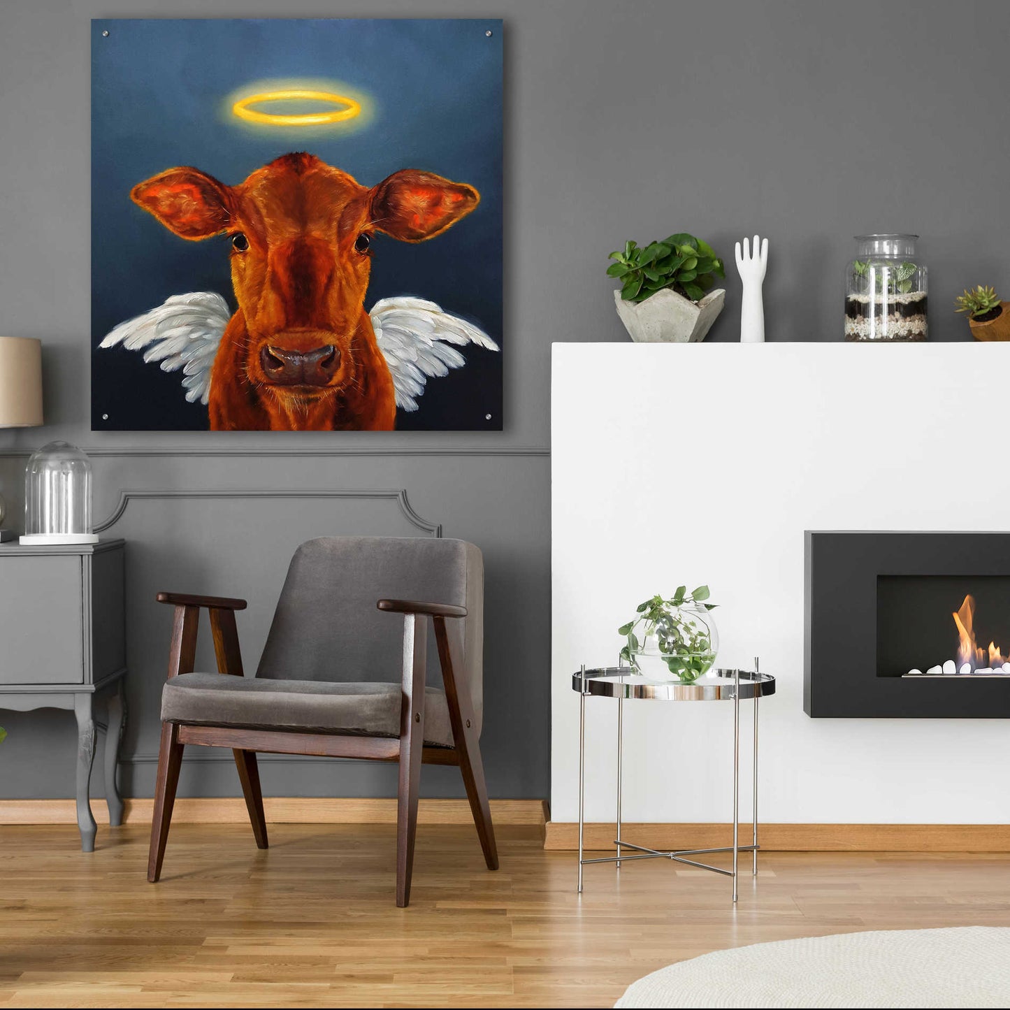 Epic Art 'Holy Cow' by Lucia Heffernan, Acrylic Glass Wall Art,36x36