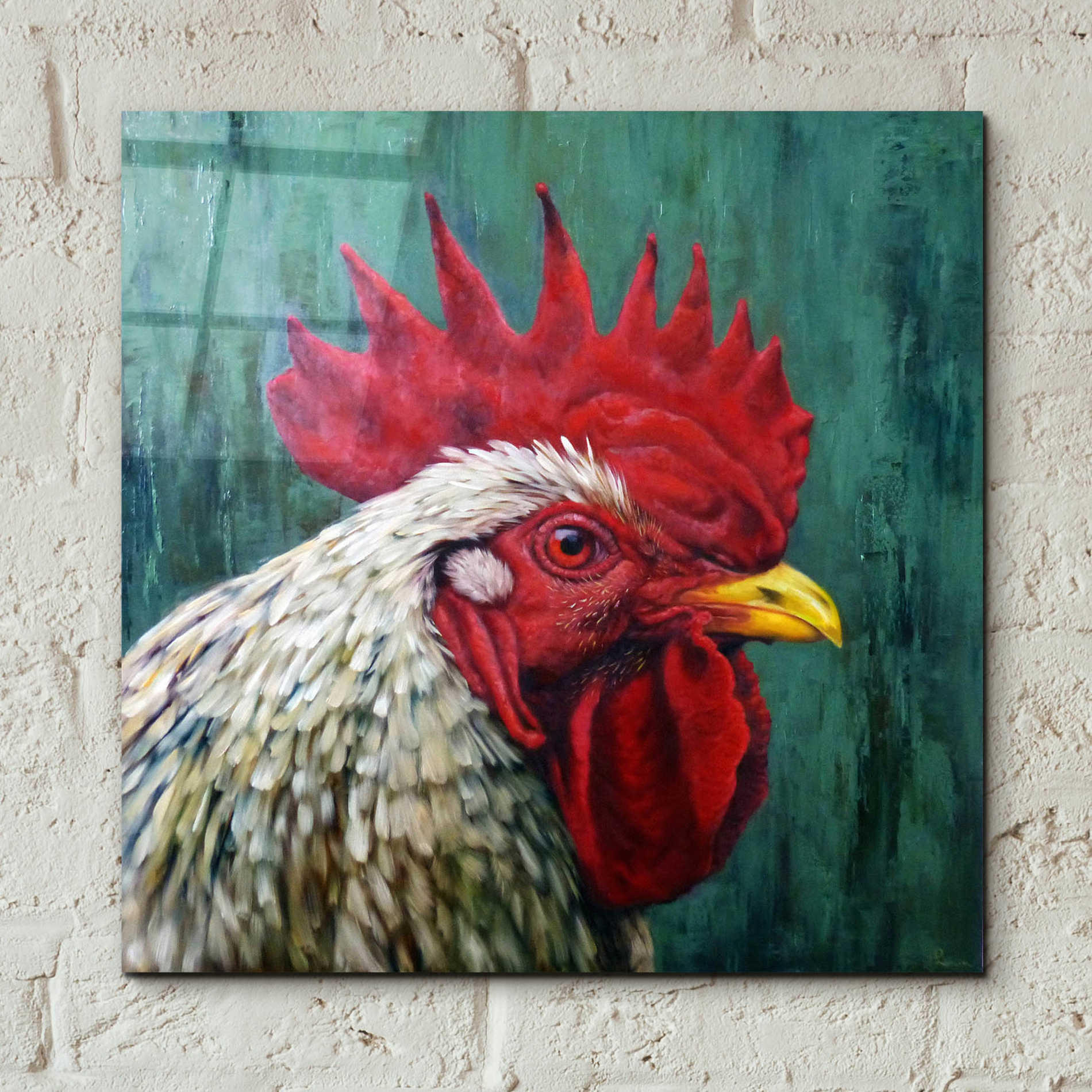 Epic Art 'Big Red' by Lucia Heffernan, Acrylic Glass Wall Art,12x12