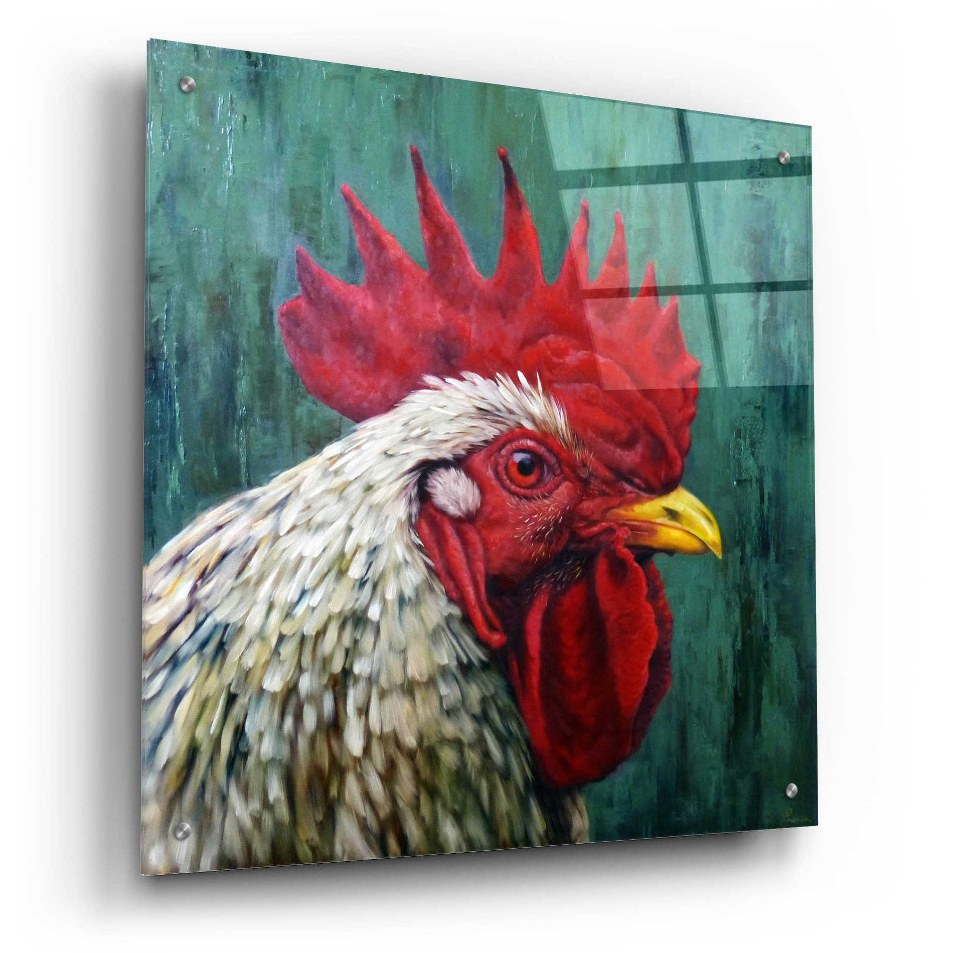 Epic Art 'Big Red' by Lucia Heffernan, Acrylic Glass Wall Art,24x24