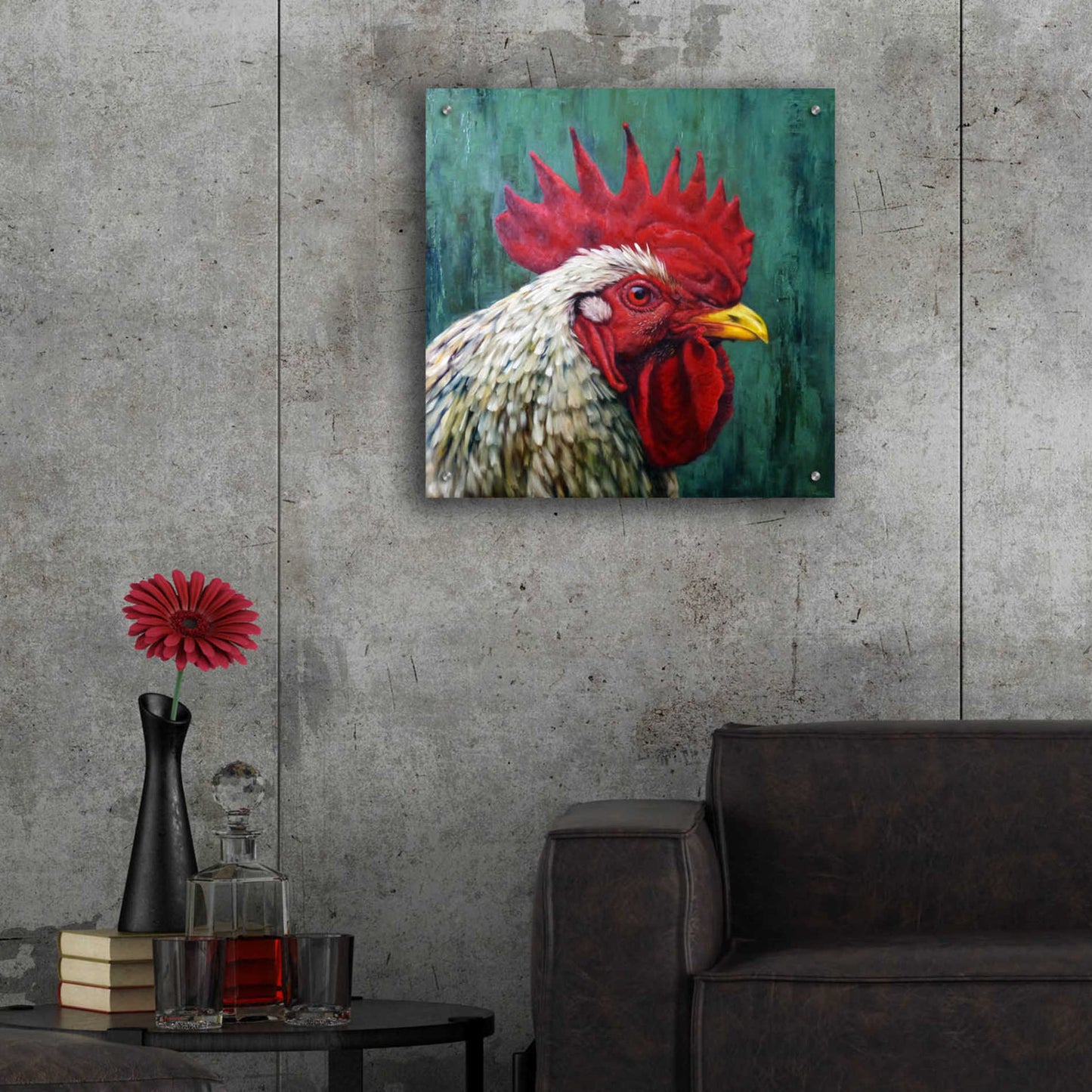 Epic Art 'Big Red' by Lucia Heffernan, Acrylic Glass Wall Art,24x24