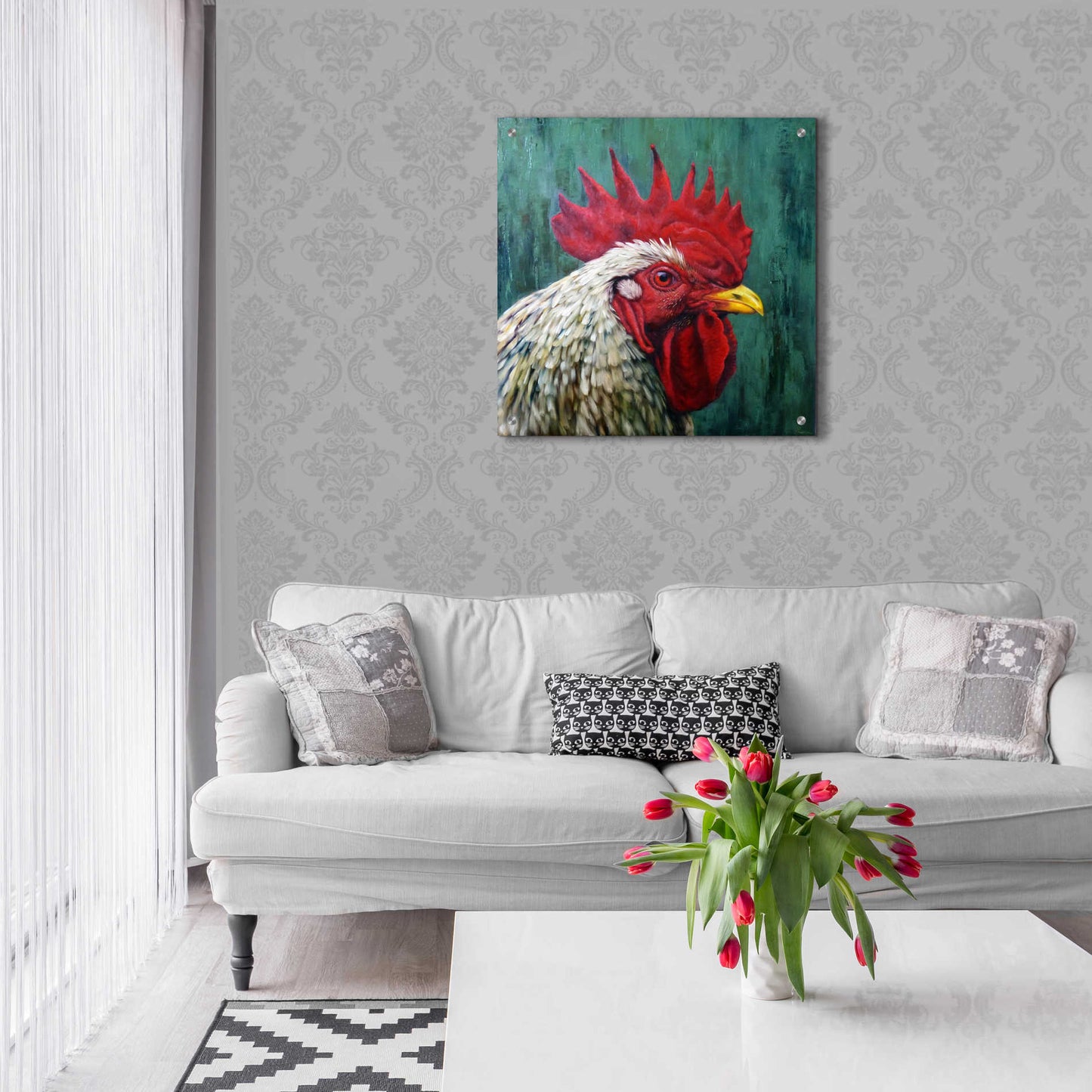 Epic Art 'Big Red' by Lucia Heffernan, Acrylic Glass Wall Art,24x24