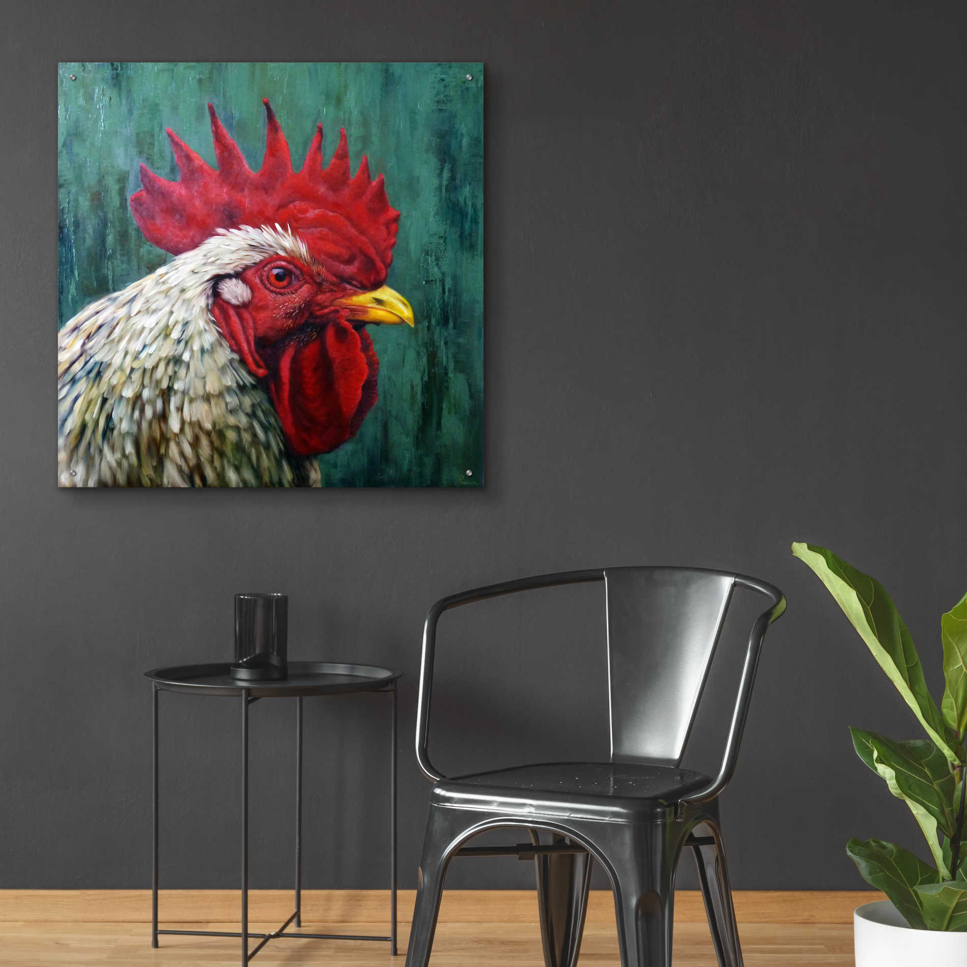 Epic Art 'Big Red' by Lucia Heffernan, Acrylic Glass Wall Art,36x36