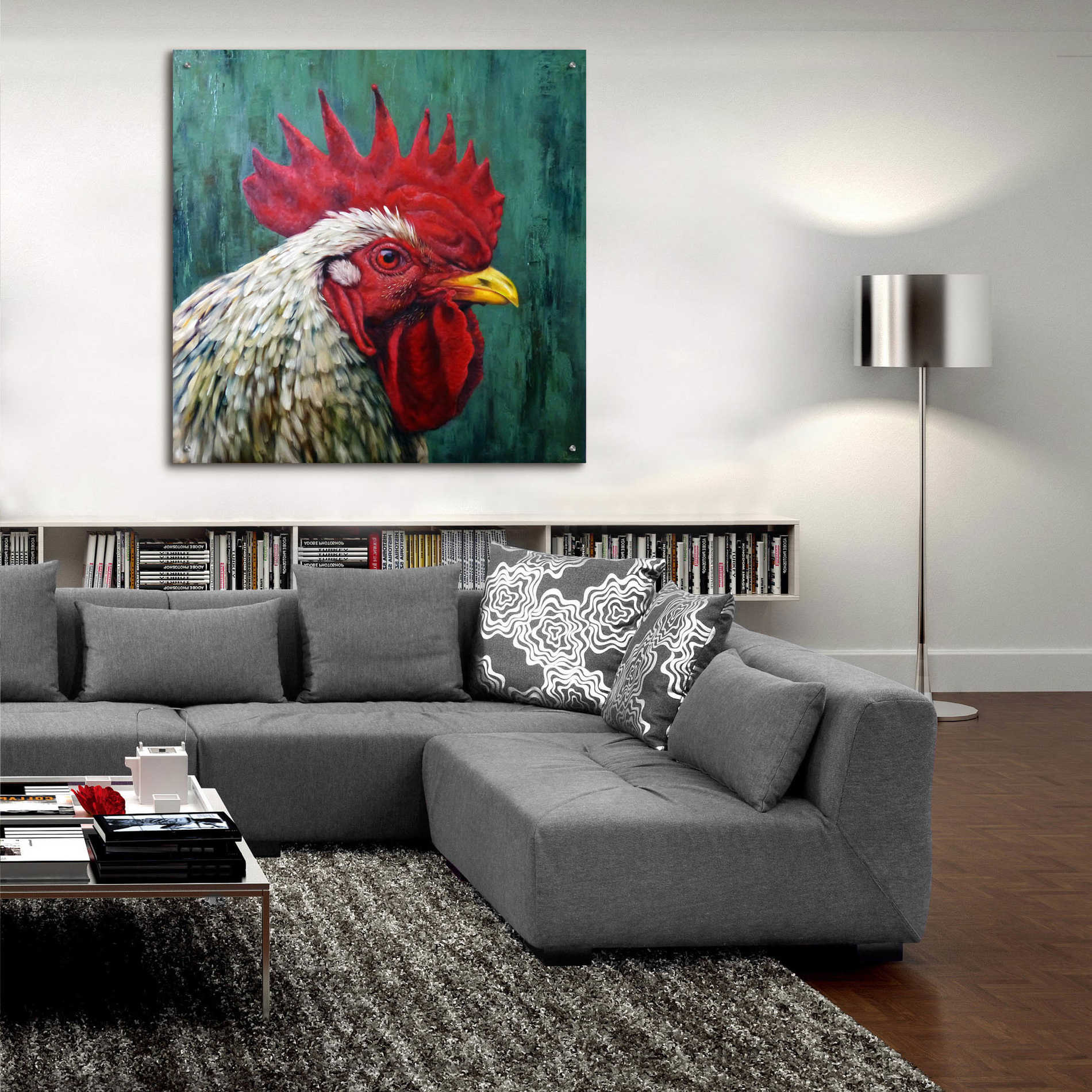 Epic Art 'Big Red' by Lucia Heffernan, Acrylic Glass Wall Art,36x36