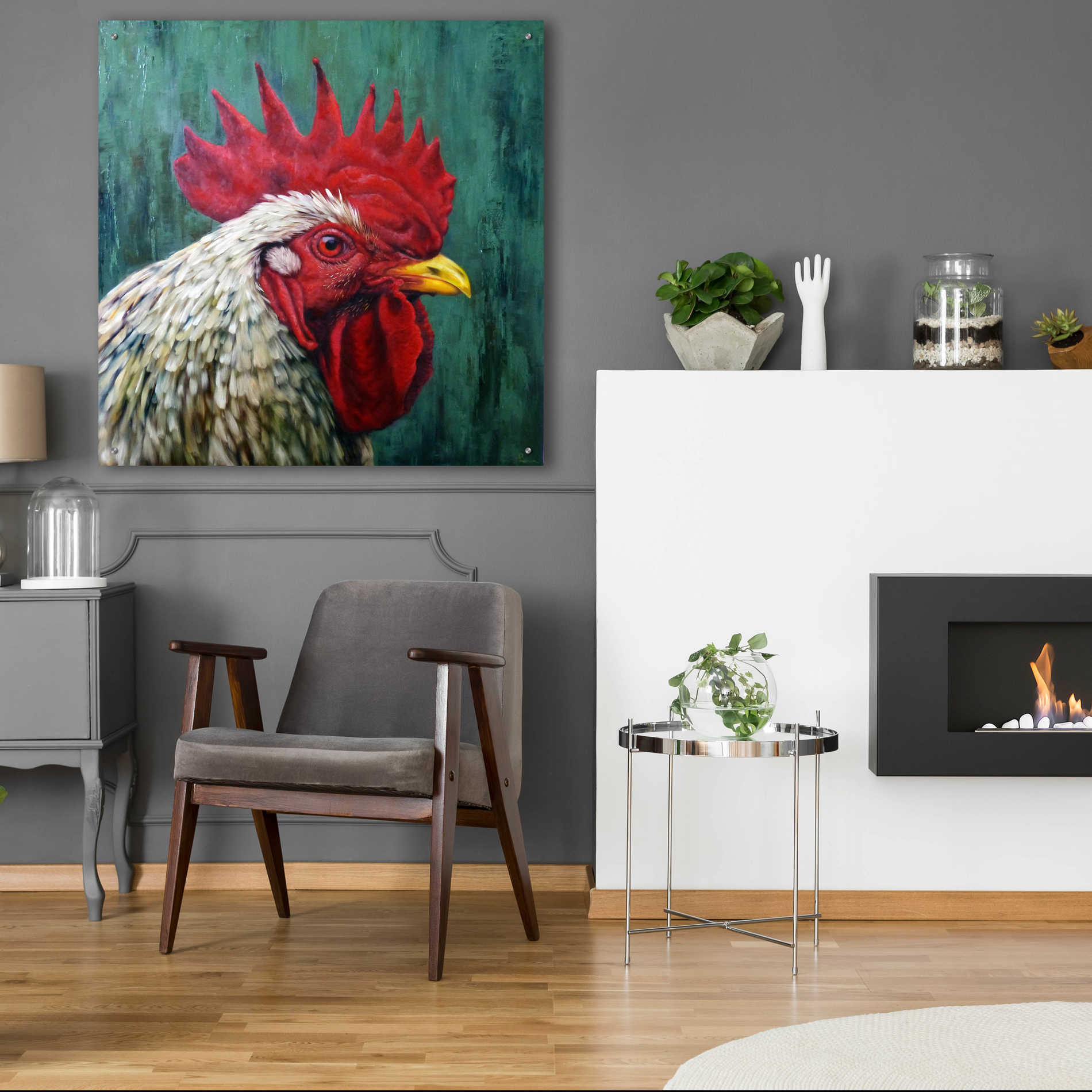 Epic Art 'Big Red' by Lucia Heffernan, Acrylic Glass Wall Art,36x36