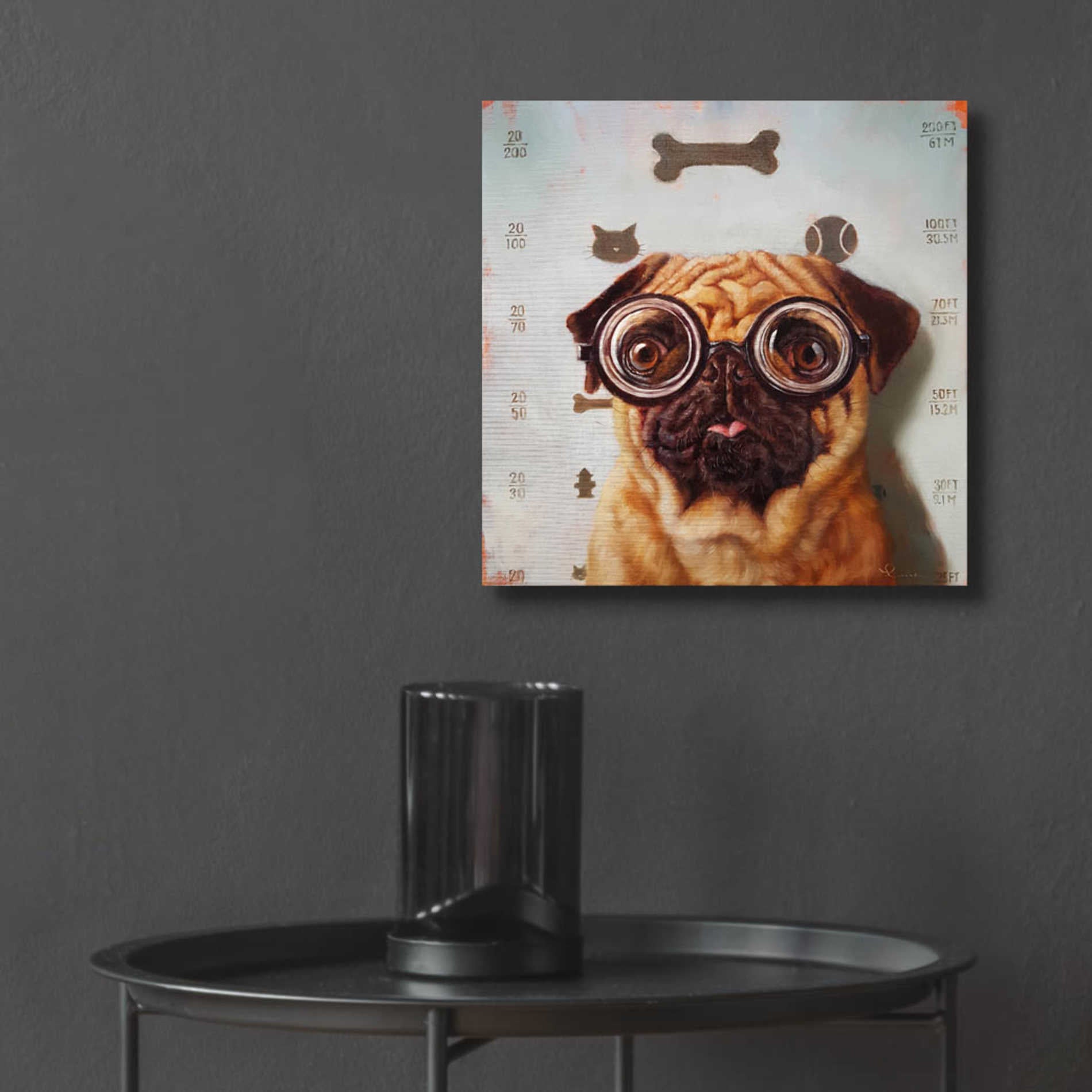 Epic Art 'Canine Eye Exam' by Lucia Heffernan, Acrylic Glass Wall Art,12x12