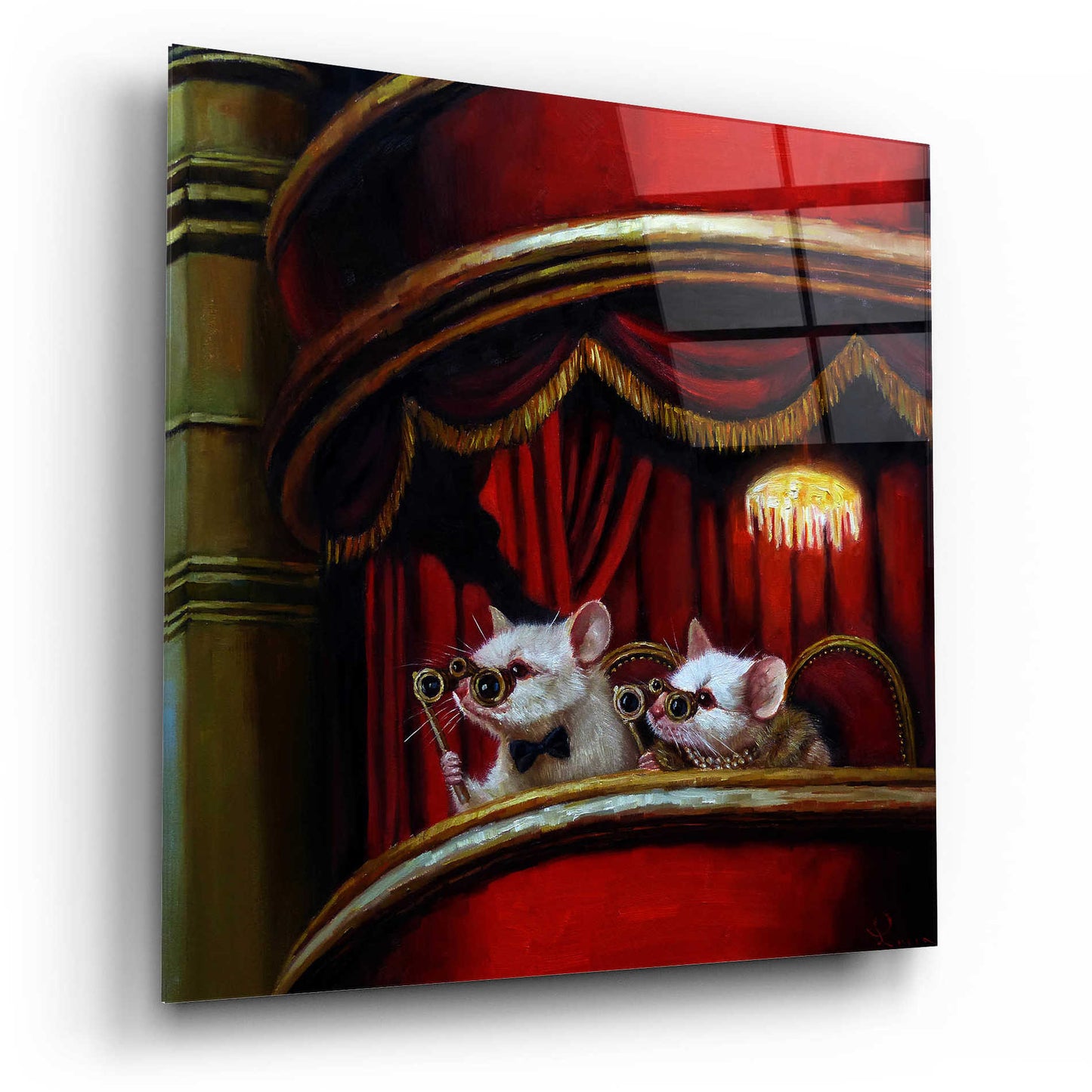 Epic Art 'Die Fledermaus' by Lucia Heffernan, Acrylic Glass Wall Art,12x12