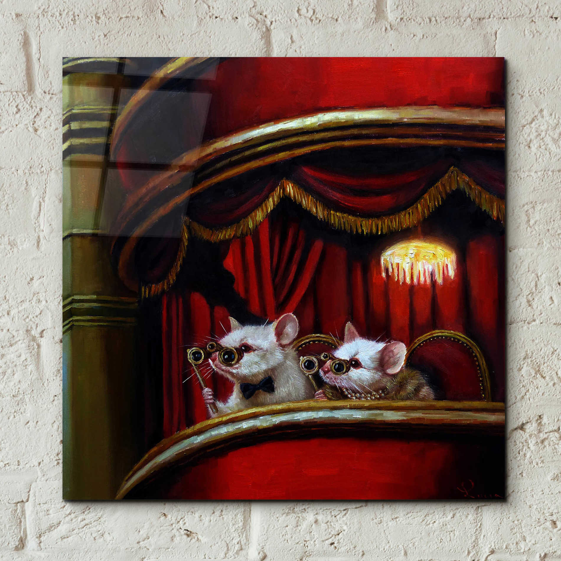 Epic Art 'Die Fledermaus' by Lucia Heffernan, Acrylic Glass Wall Art,12x12