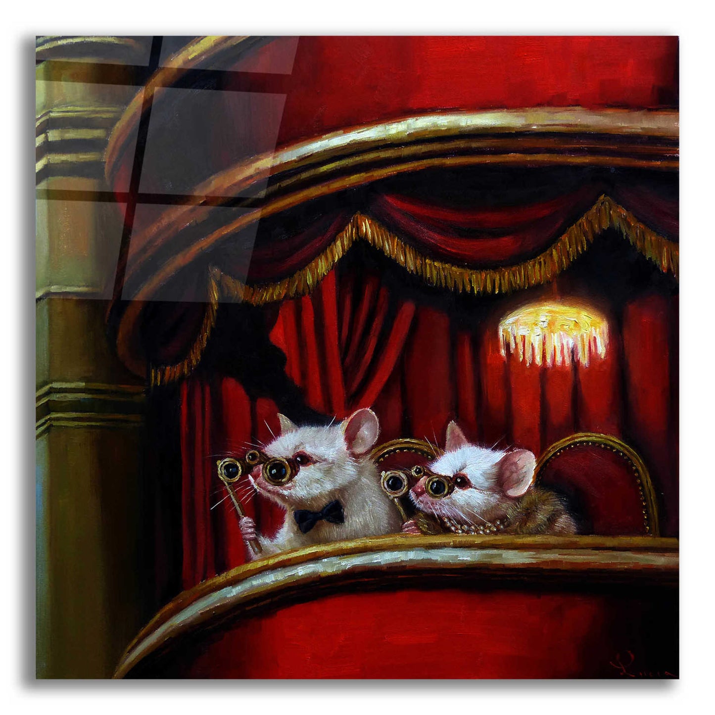 Epic Art 'Die Fledermaus' by Lucia Heffernan, Acrylic Glass Wall Art,12x12