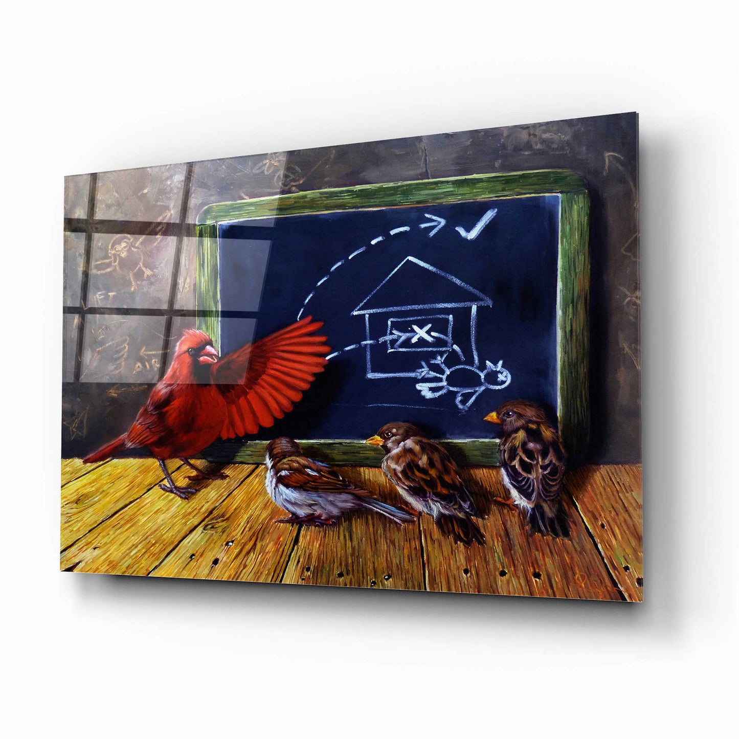 Epic Art 'Flight School' by Lucia Heffernan, Acrylic Glass Wall Art,16x12