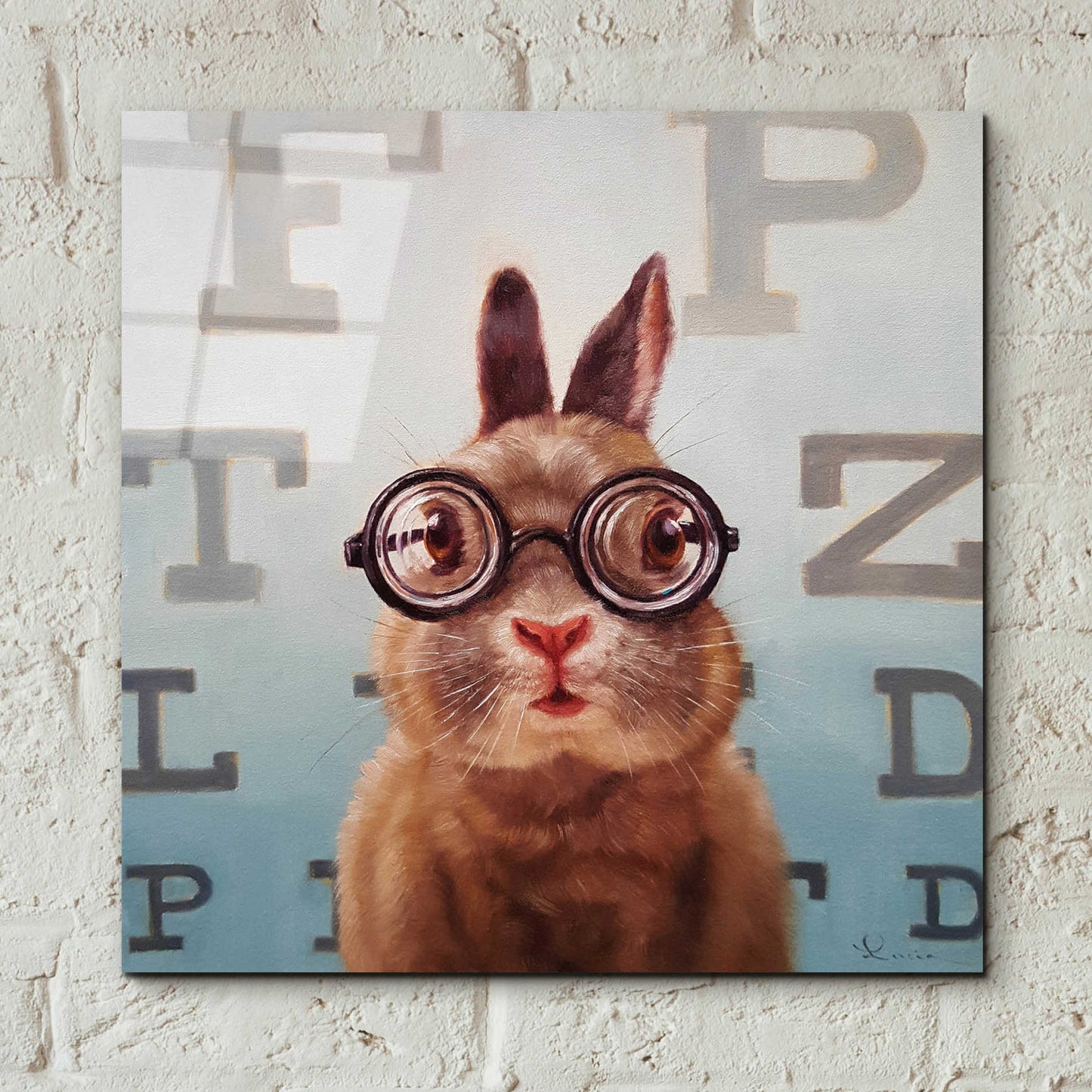 Epic Art 'Four Eyes' by Lucia Heffernan, Acrylic Glass Wall Art,12x12