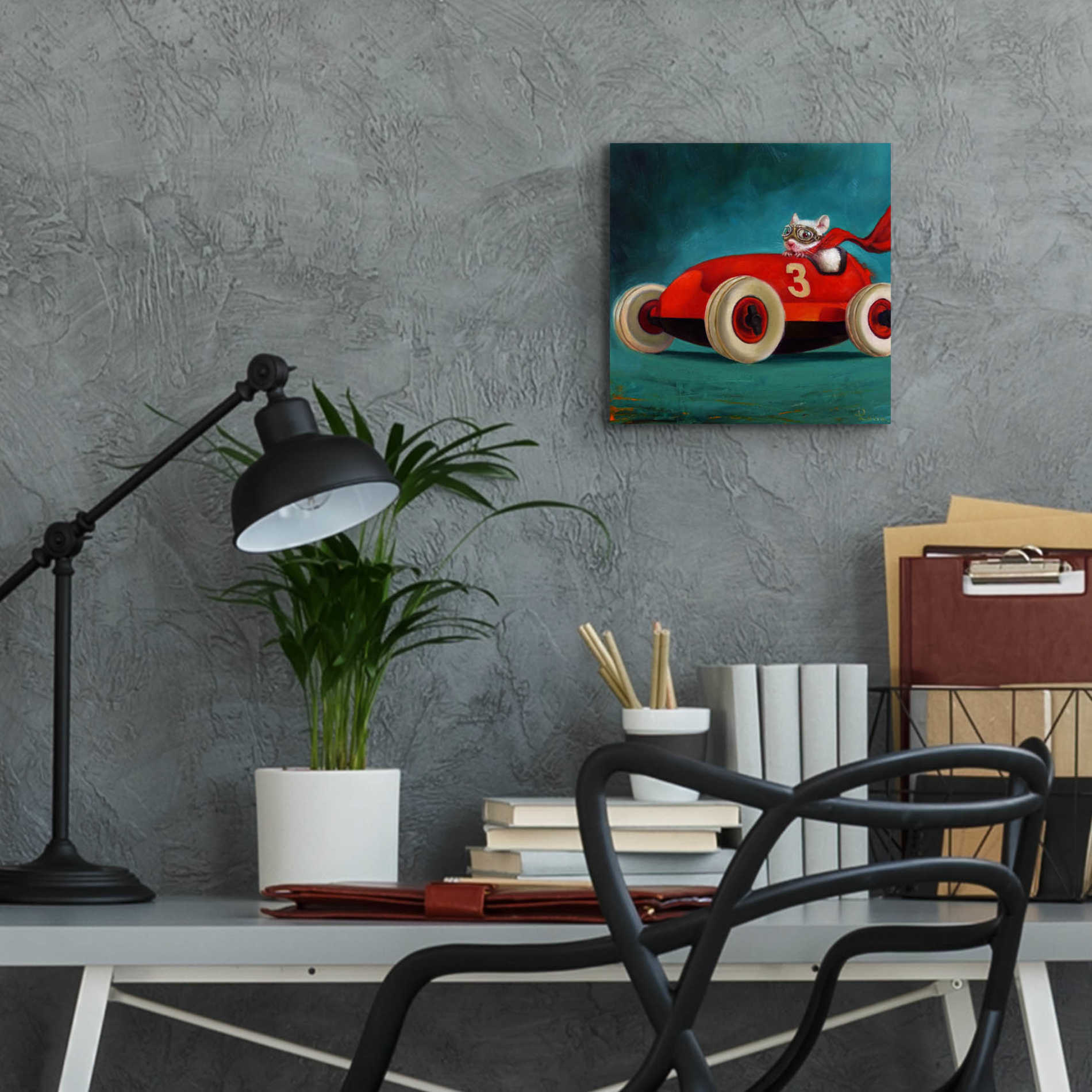 Epic Art 'Speed Racer' by Lucia Heffernan, Acrylic Glass Wall Art,12x12