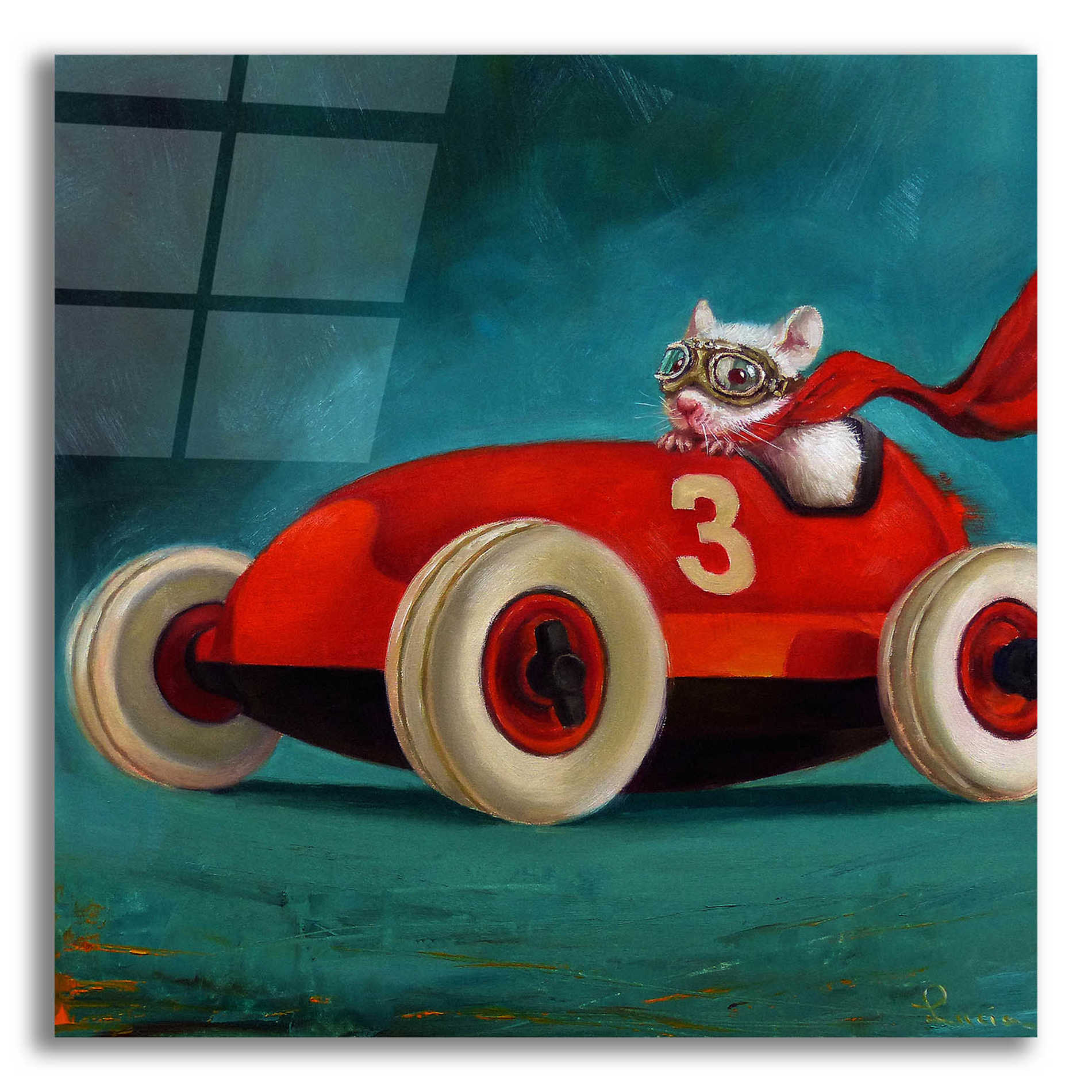 Epic Art 'Speed Racer' by Lucia Heffernan, Acrylic Glass Wall Art,12x12