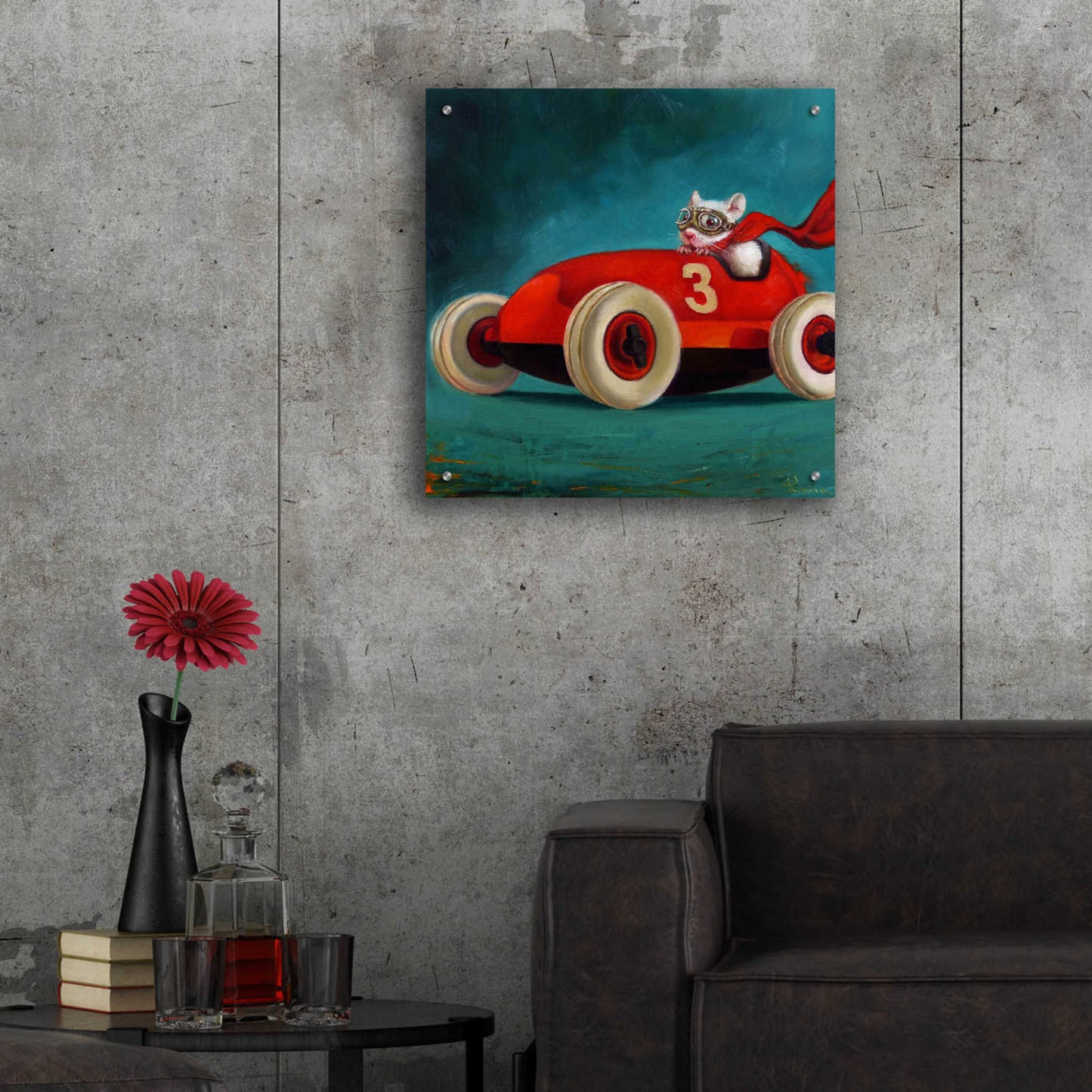 Epic Art 'Speed Racer' by Lucia Heffernan, Acrylic Glass Wall Art,24x24