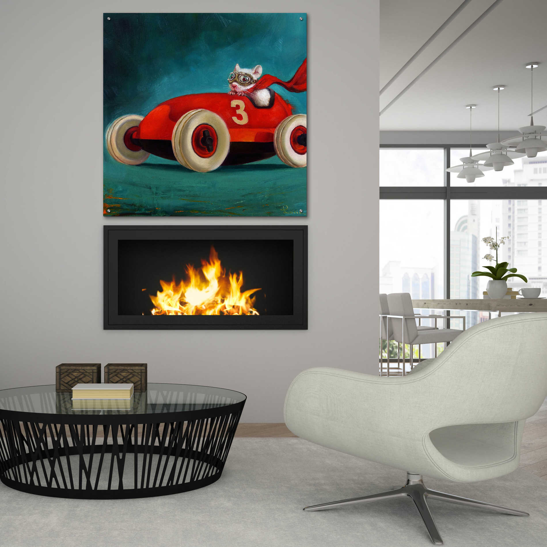 Epic Art 'Speed Racer' by Lucia Heffernan, Acrylic Glass Wall Art,36x36