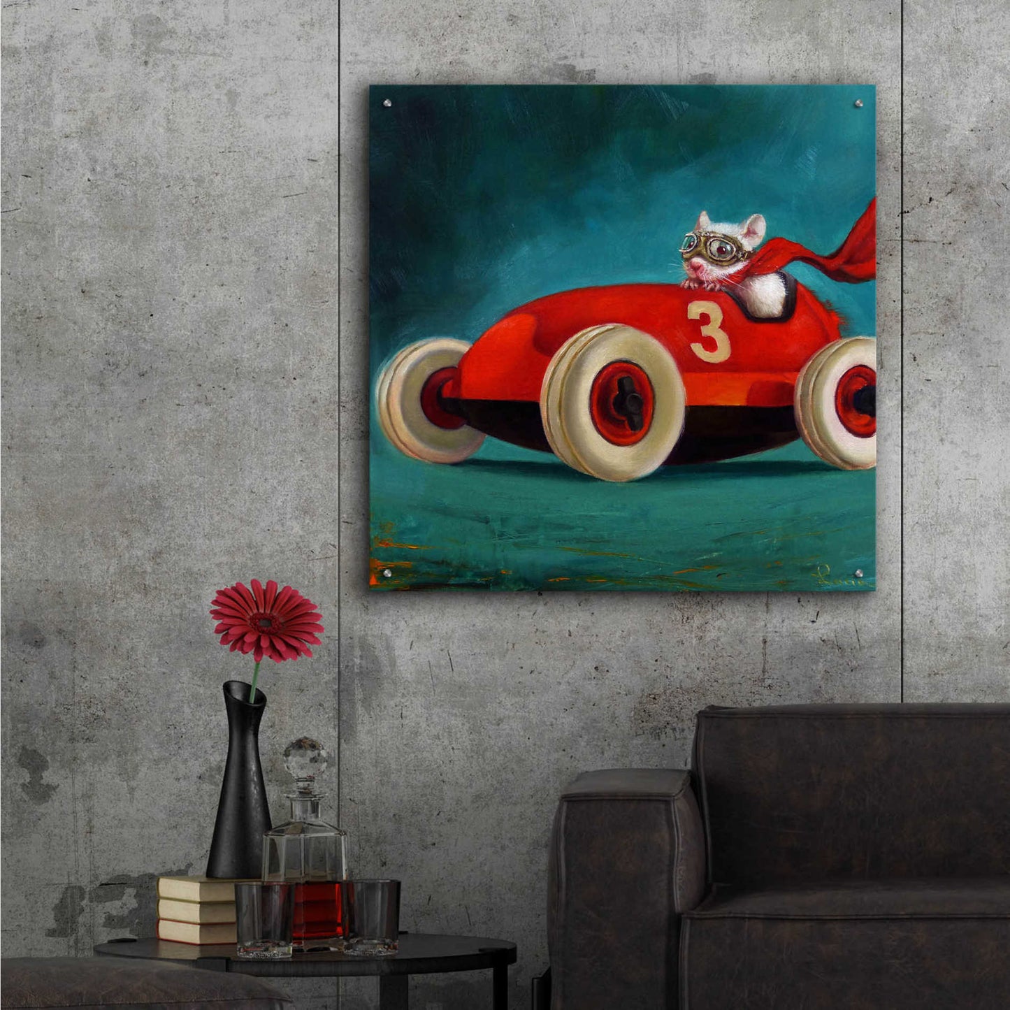 Epic Art 'Speed Racer' by Lucia Heffernan, Acrylic Glass Wall Art,36x36