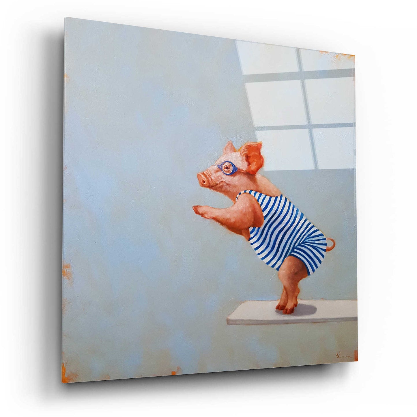 Epic Art 'The Plunge' by Lucia Heffernan, Acrylic Glass Wall Art,12x12