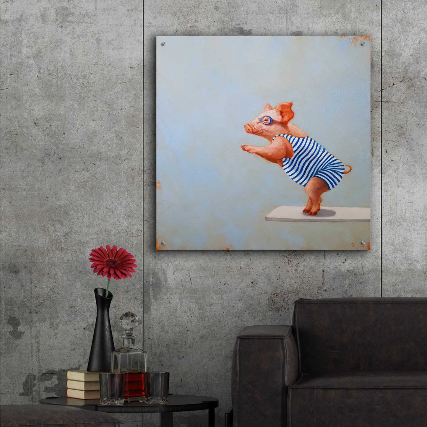 Epic Art 'The Plunge' by Lucia Heffernan, Acrylic Glass Wall Art,36x36