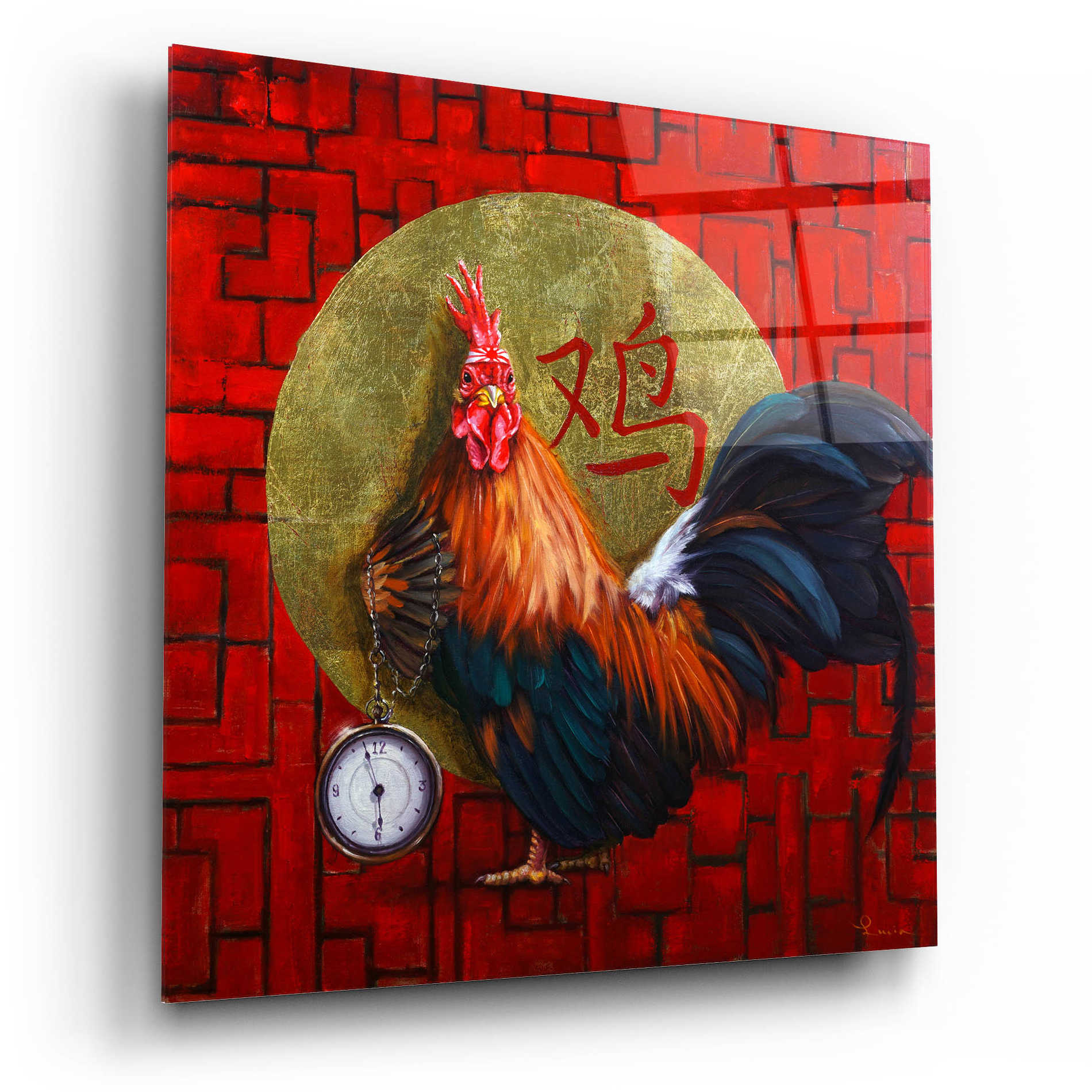 Epic Art 'Keeper of Time' by Lucia Heffernan, Acrylic Glass Wall Art,12x12