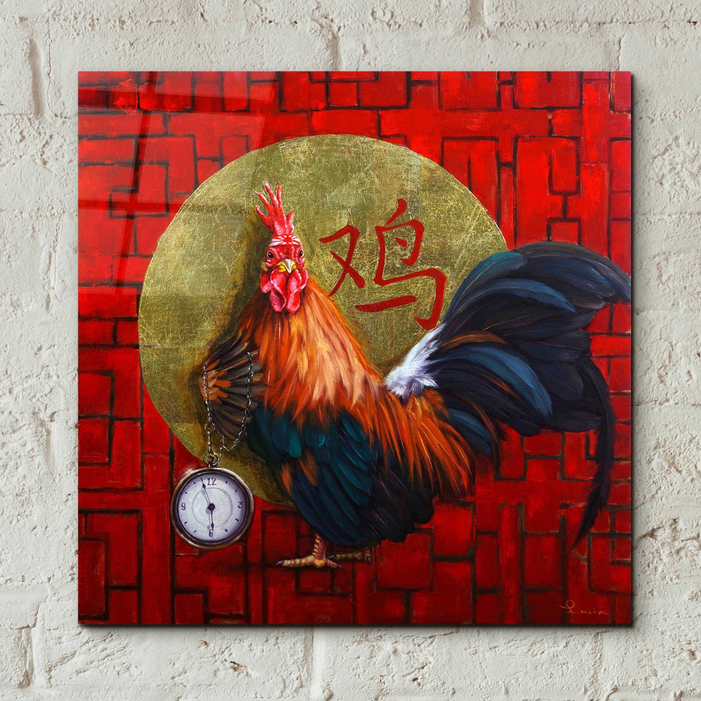 Epic Art 'Keeper of Time' by Lucia Heffernan, Acrylic Glass Wall Art,12x12