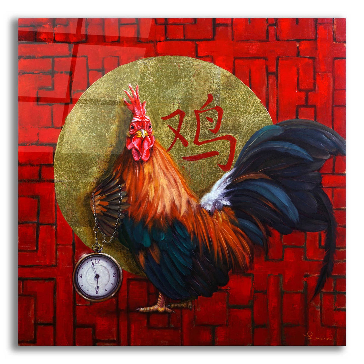 Epic Art 'Keeper of Time' by Lucia Heffernan, Acrylic Glass Wall Art,12x12