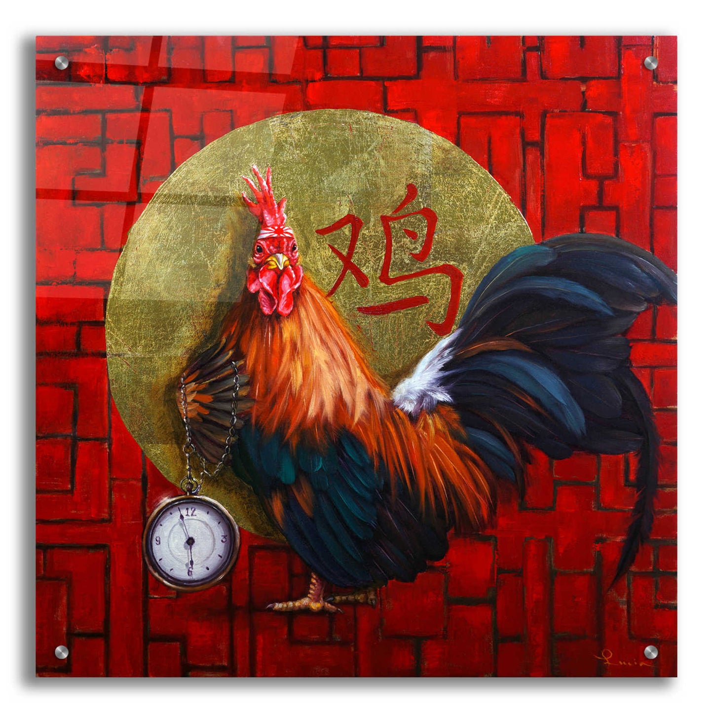 Epic Art 'Keeper of Time' by Lucia Heffernan, Acrylic Glass Wall Art,24x24