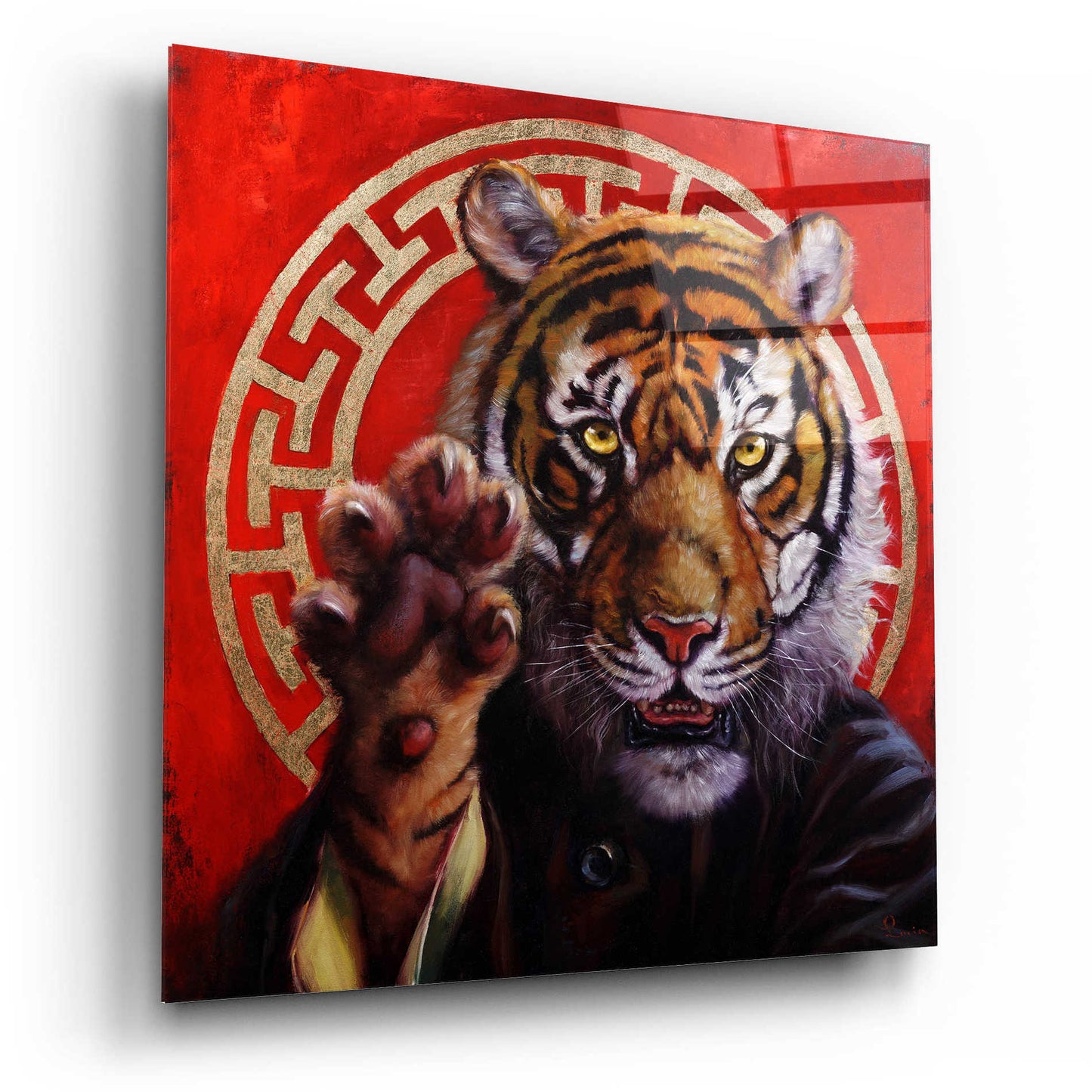 Epic Art 'Legend of Tiger Claw' by Lucia Heffernan, Acrylic Glass Wall Art,12x12