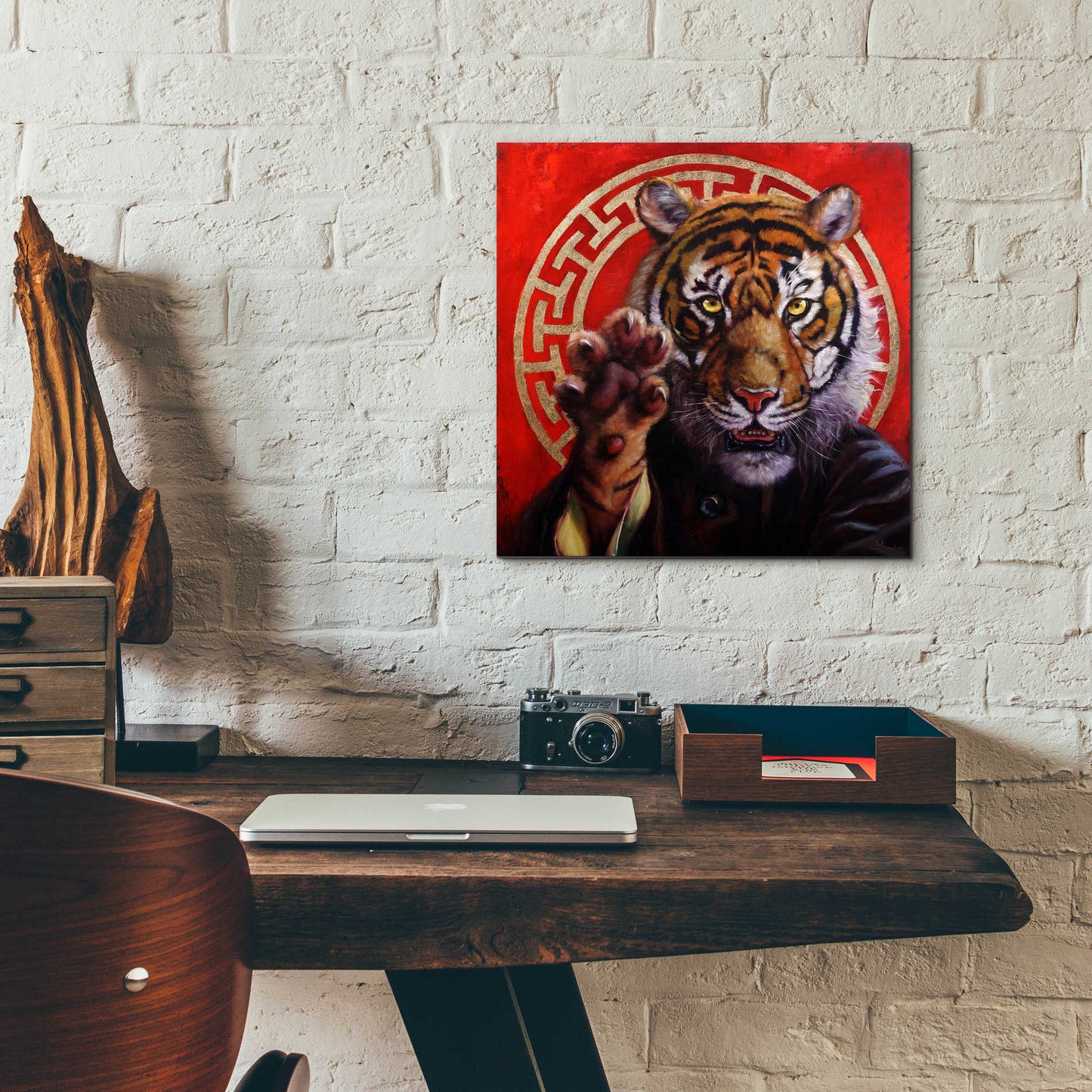 Epic Art 'Legend of Tiger Claw' by Lucia Heffernan, Acrylic Glass Wall Art,12x12