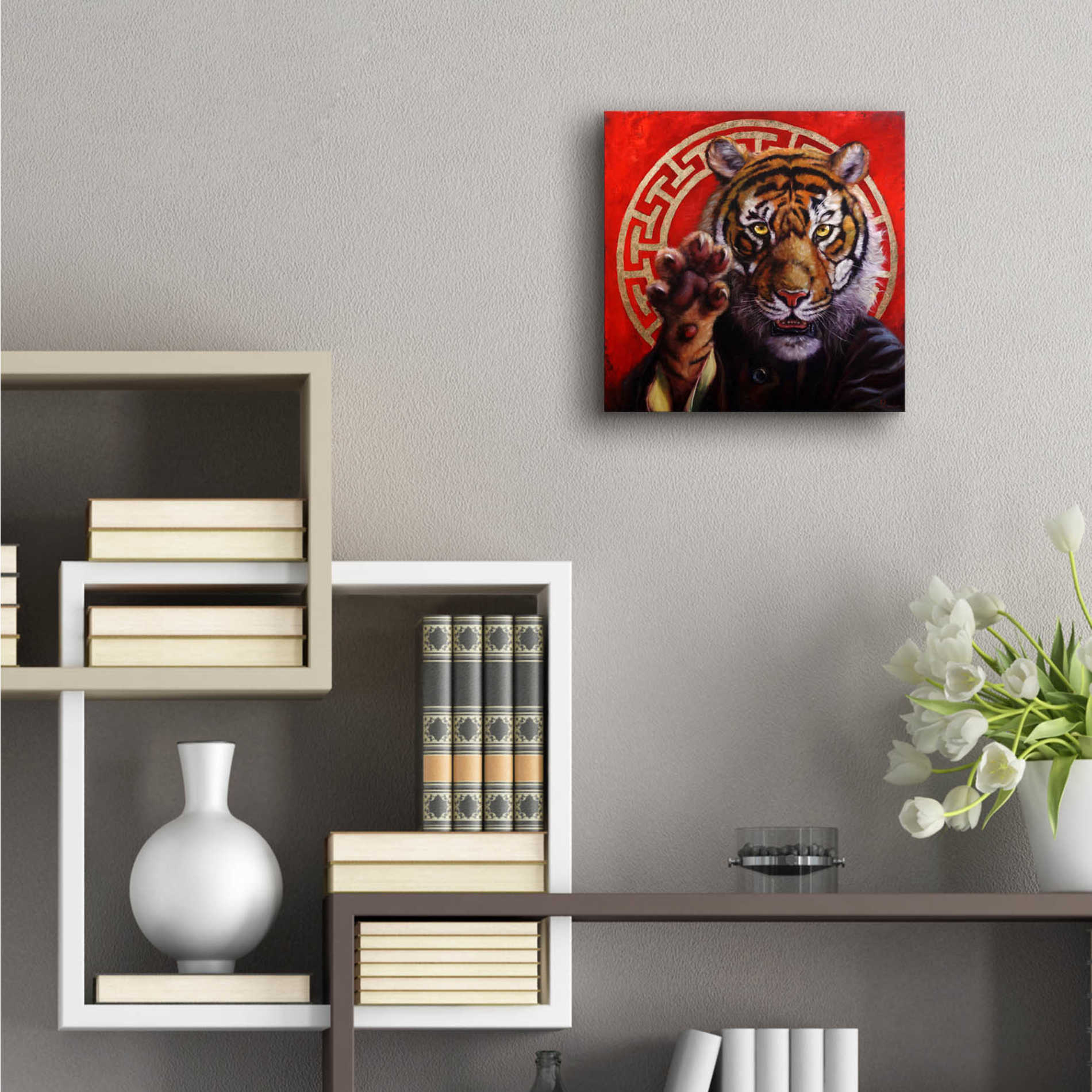 Epic Art 'Legend of Tiger Claw' by Lucia Heffernan, Acrylic Glass Wall Art,12x12