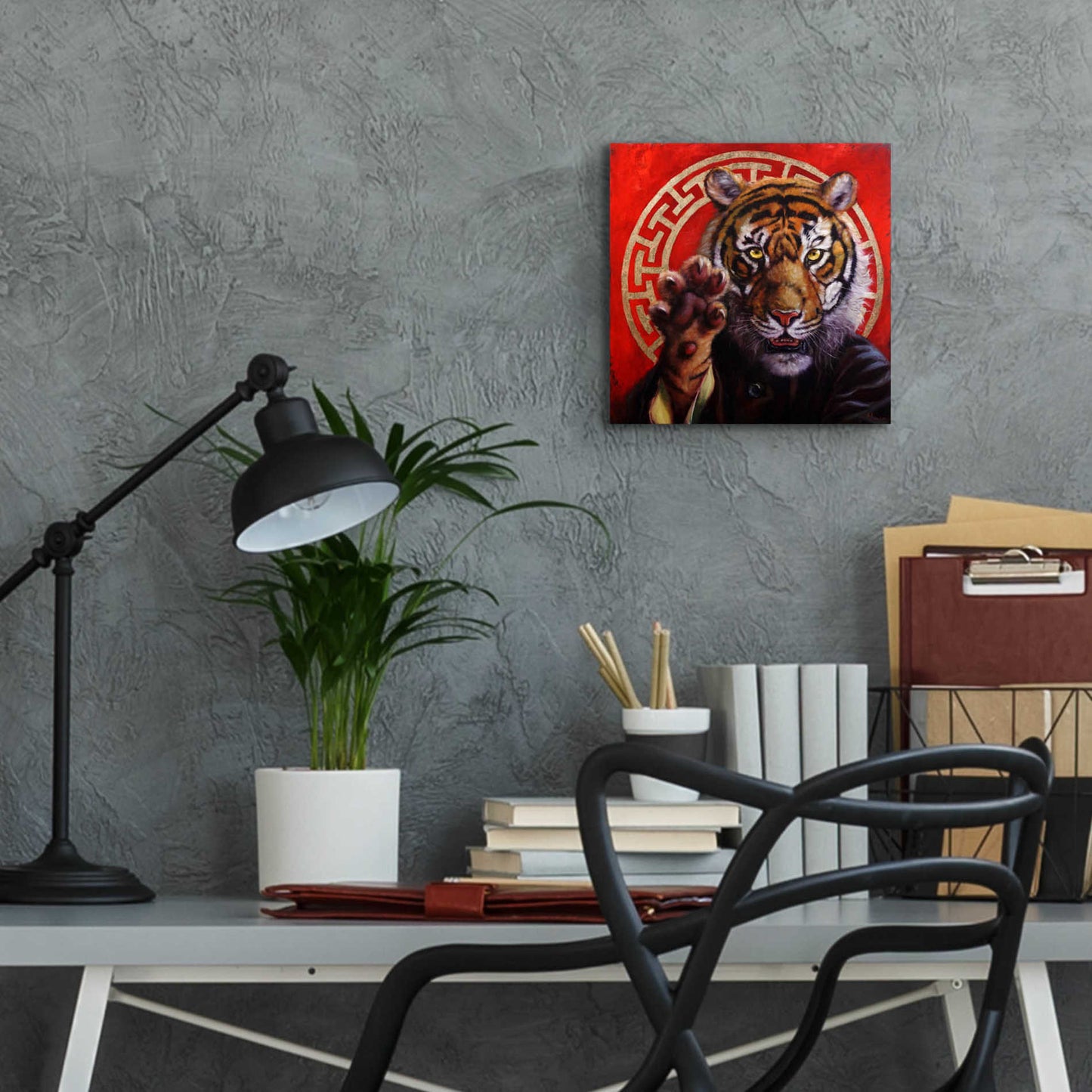 Epic Art 'Legend of Tiger Claw' by Lucia Heffernan, Acrylic Glass Wall Art,12x12