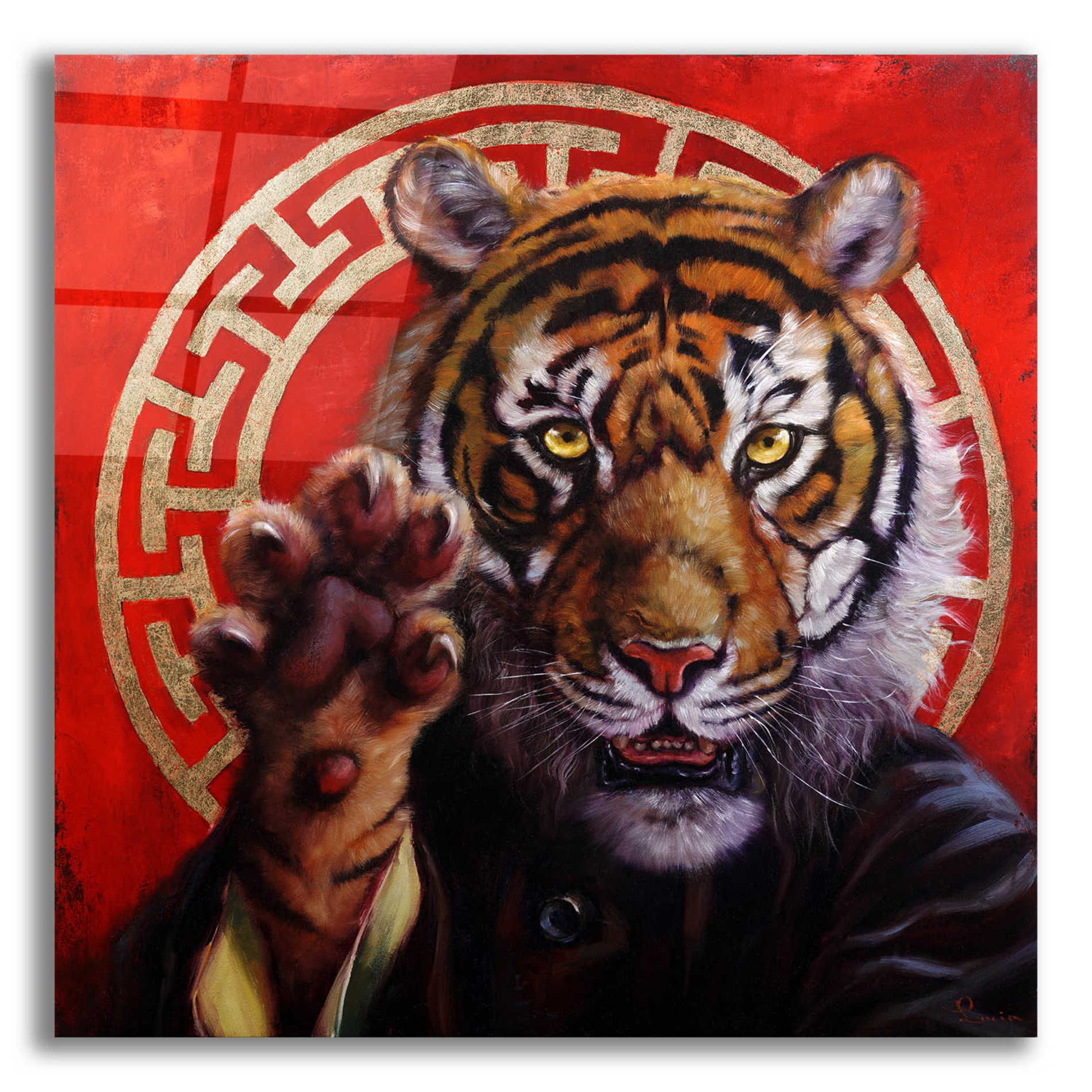 Epic Art 'Legend of Tiger Claw' by Lucia Heffernan, Acrylic Glass Wall Art,12x12