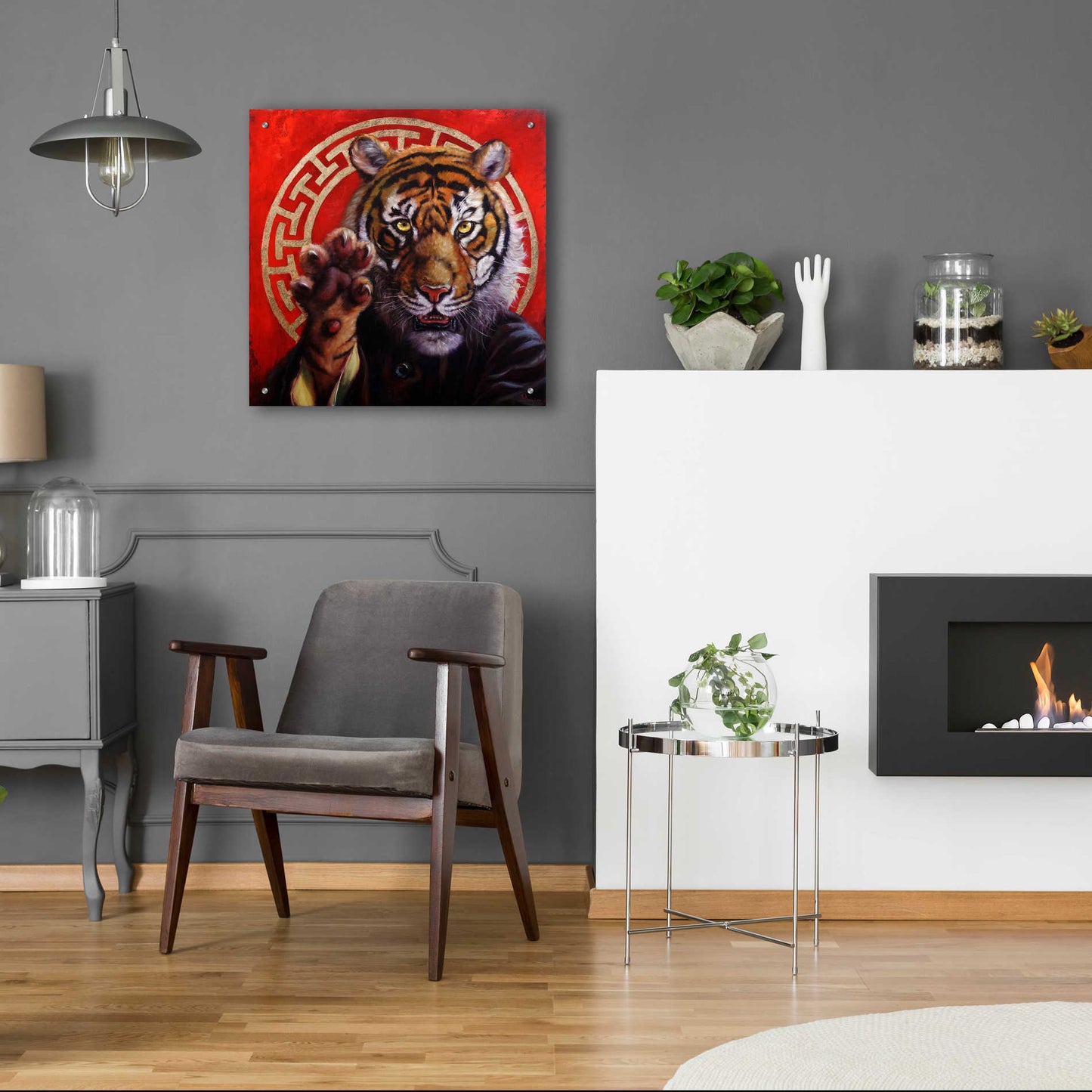 Epic Art 'Legend of Tiger Claw' by Lucia Heffernan, Acrylic Glass Wall Art,24x24