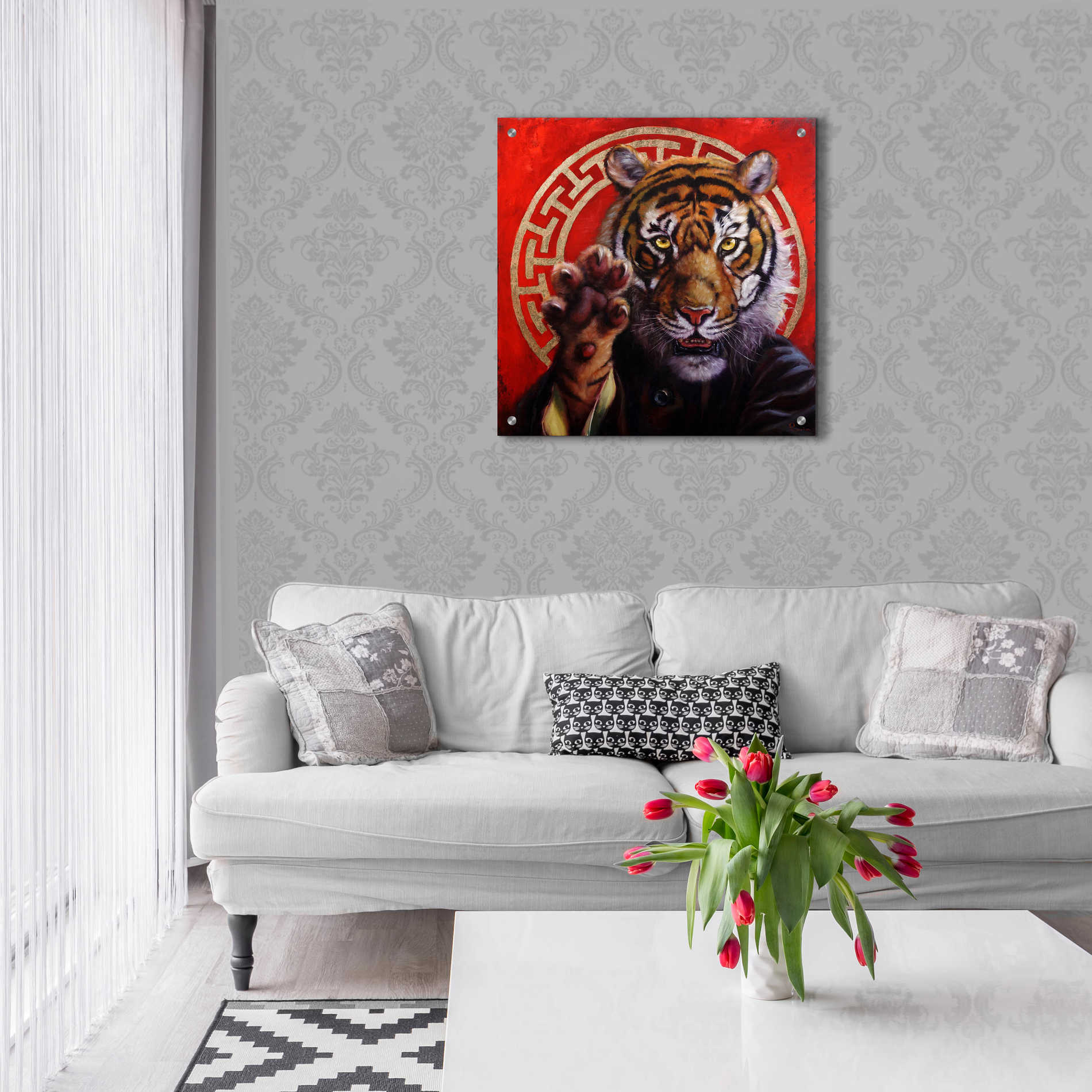 Epic Art 'Legend of Tiger Claw' by Lucia Heffernan, Acrylic Glass Wall Art,24x24