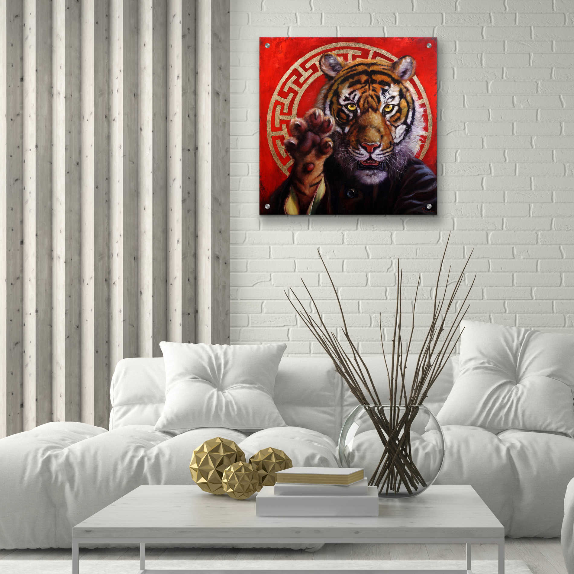 Epic Art 'Legend of Tiger Claw' by Lucia Heffernan, Acrylic Glass Wall Art,24x24