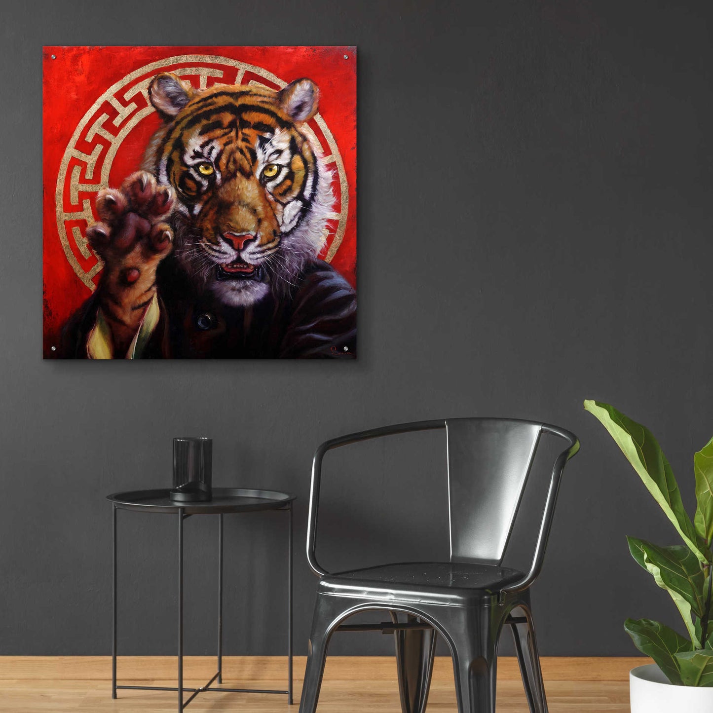 Epic Art 'Legend of Tiger Claw' by Lucia Heffernan, Acrylic Glass Wall Art,36x36