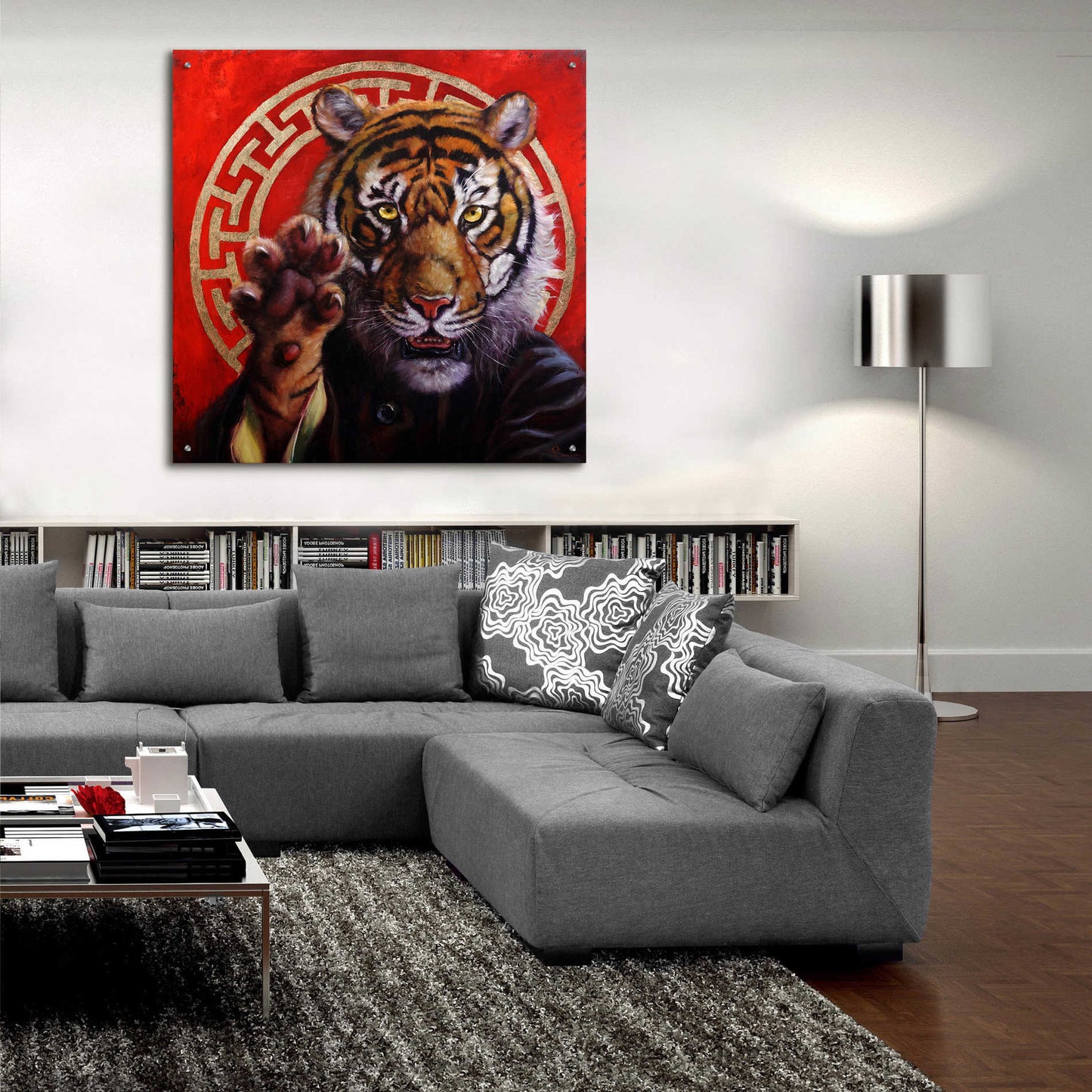 Epic Art 'Legend of Tiger Claw' by Lucia Heffernan, Acrylic Glass Wall Art,36x36