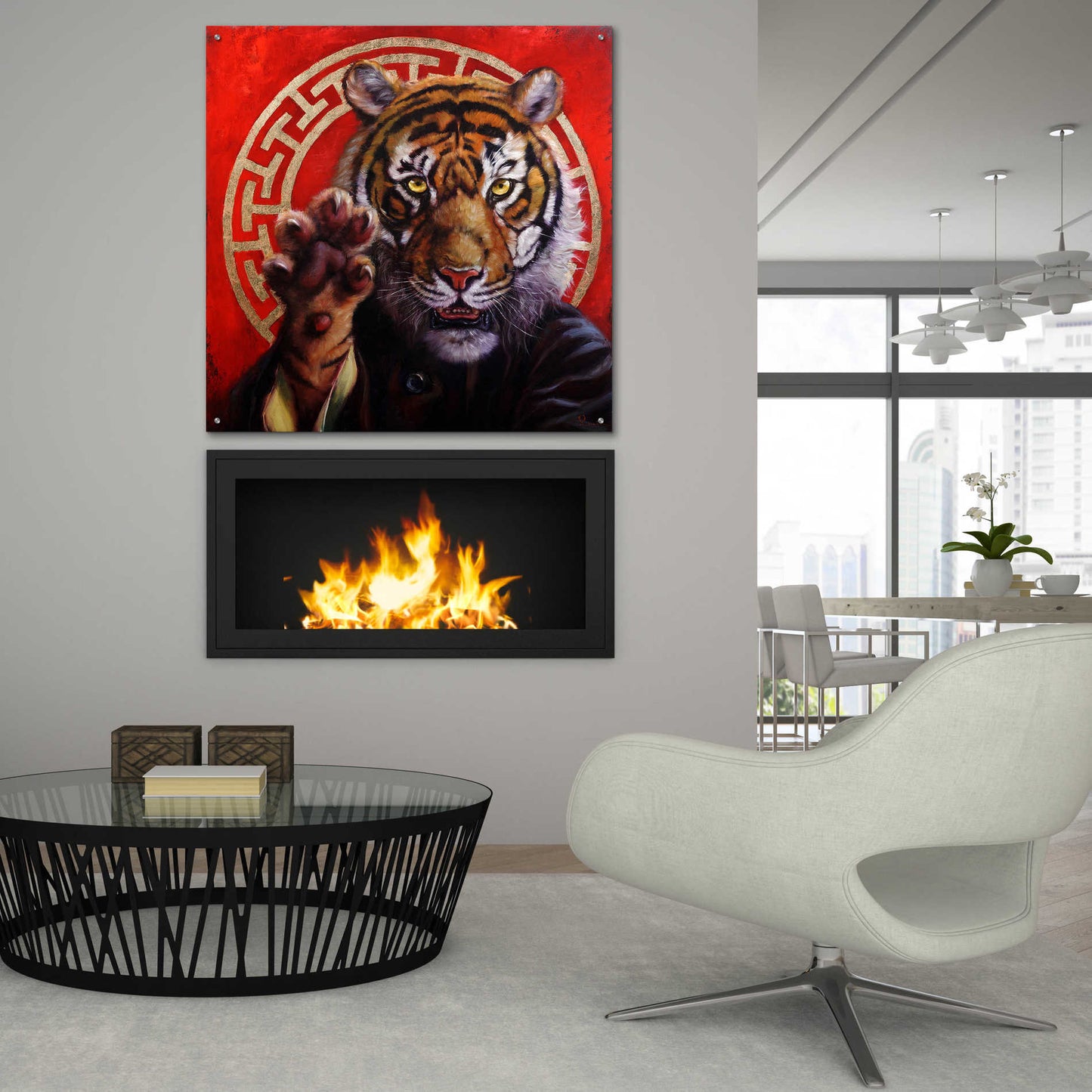 Epic Art 'Legend of Tiger Claw' by Lucia Heffernan, Acrylic Glass Wall Art,36x36