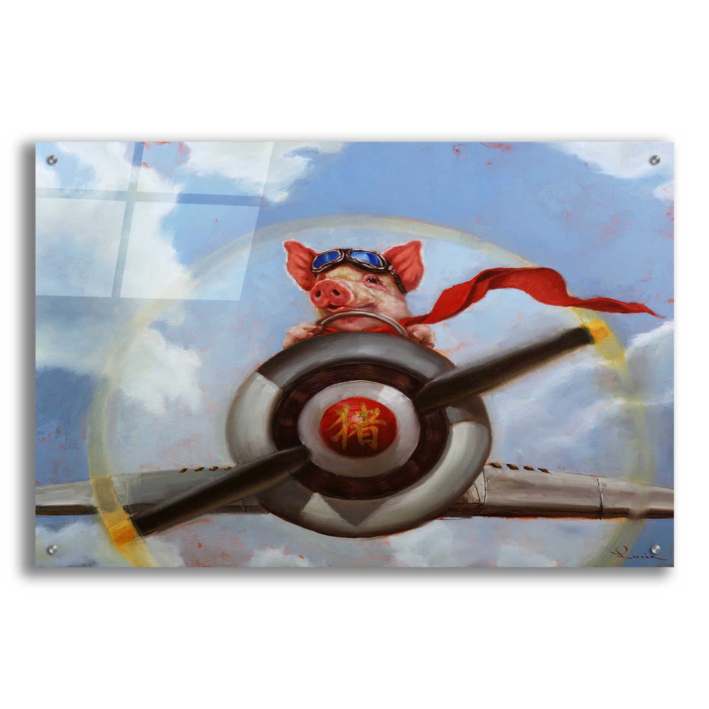 Epic Art 'When Pigs Fly' by Lucia Heffernan, Acrylic Glass Wall Art,36x24