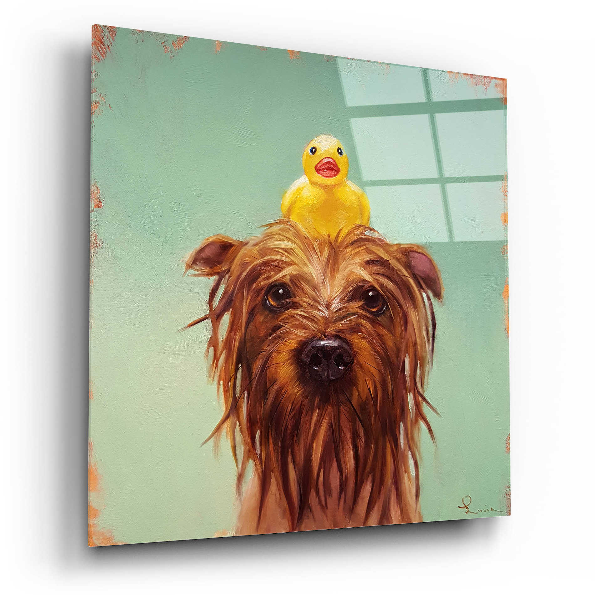 Epic Art 'Bath Time' by Lucia Heffernan, Acrylic Glass Wall Art,12x12