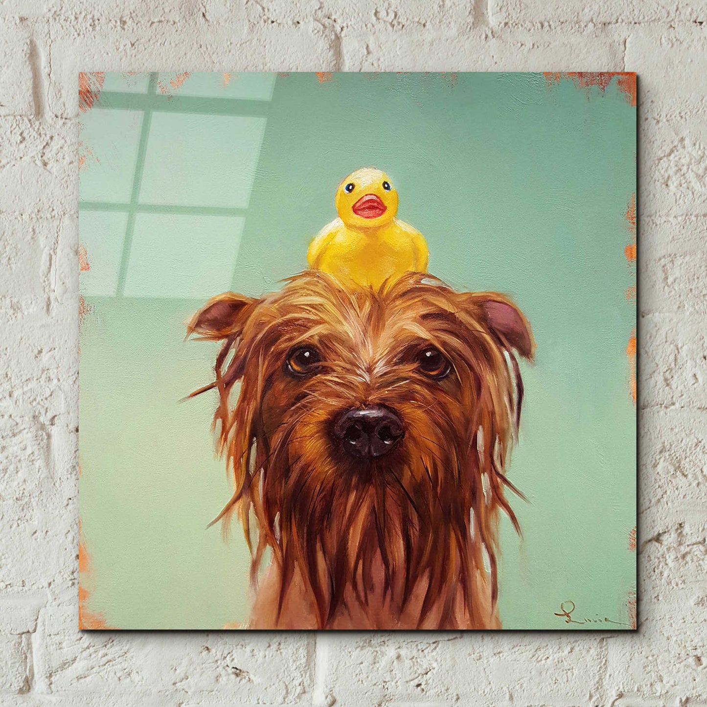 Epic Art 'Bath Time' by Lucia Heffernan, Acrylic Glass Wall Art,12x12