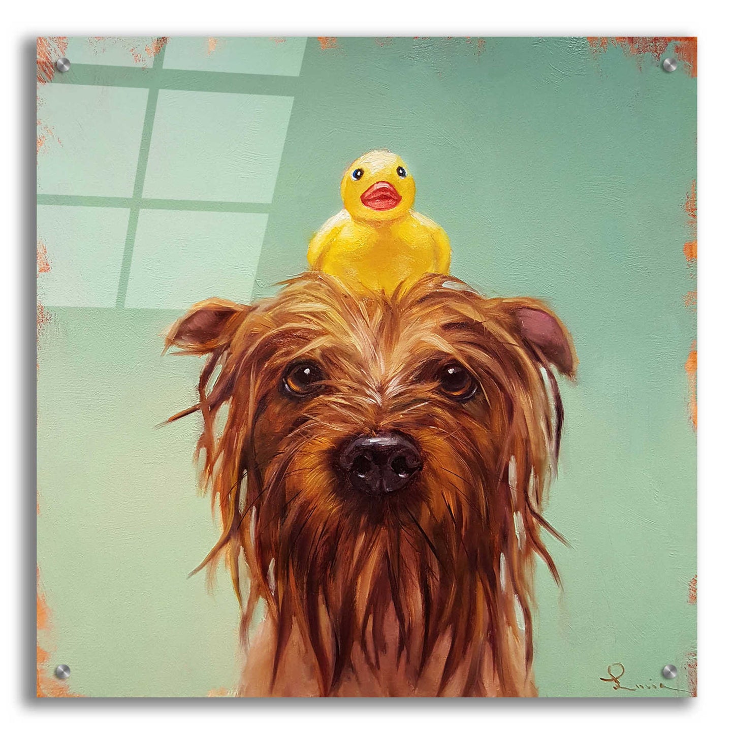 Epic Art 'Bath Time' by Lucia Heffernan, Acrylic Glass Wall Art,24x24