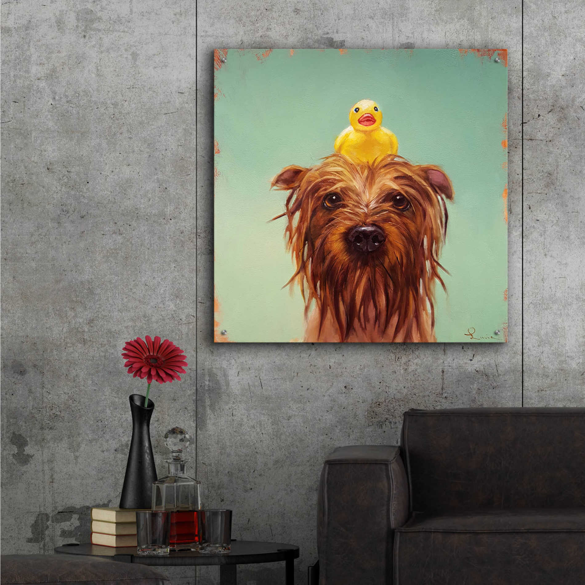 Epic Art 'Bath Time' by Lucia Heffernan, Acrylic Glass Wall Art,36x36