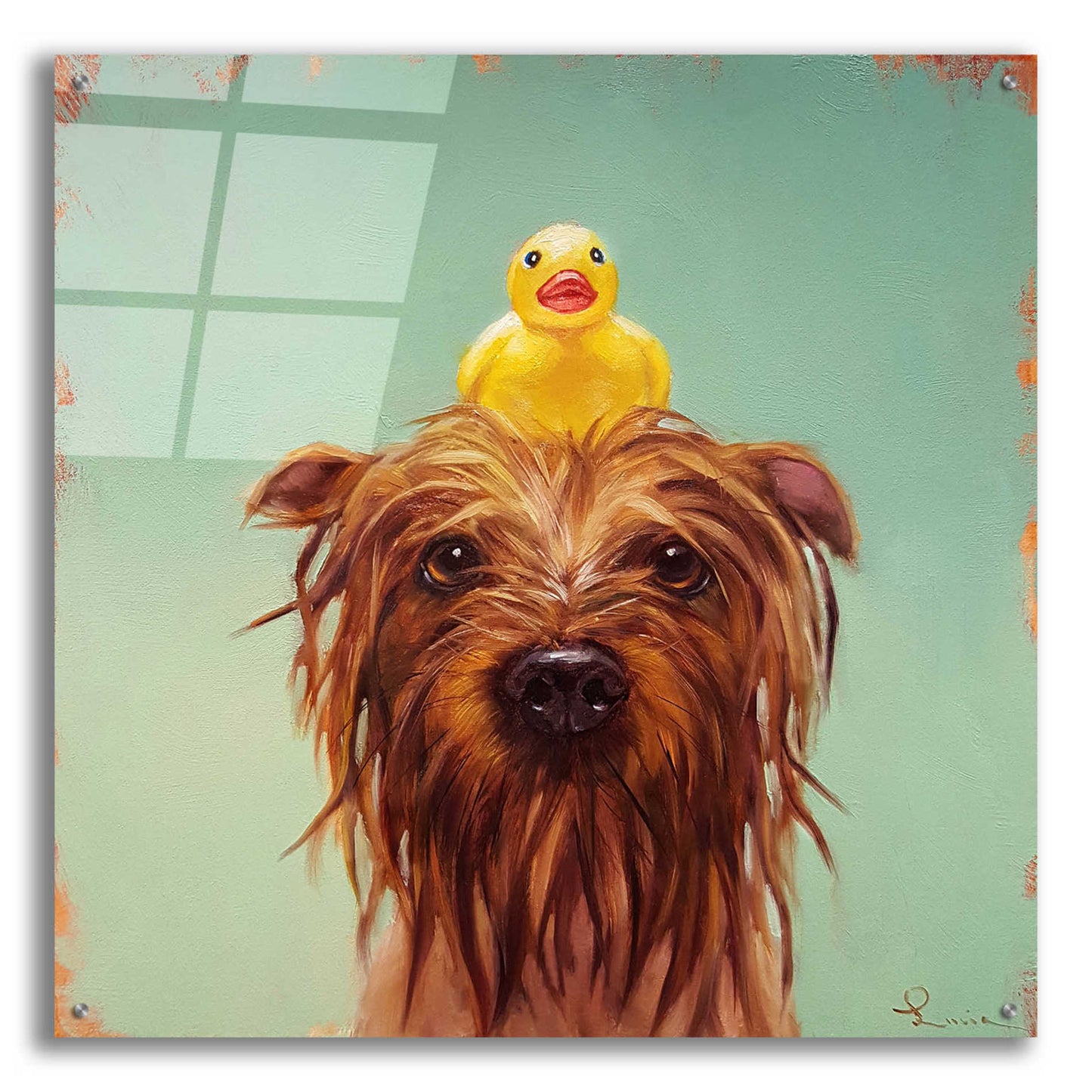 Epic Art 'Bath Time' by Lucia Heffernan, Acrylic Glass Wall Art,36x36