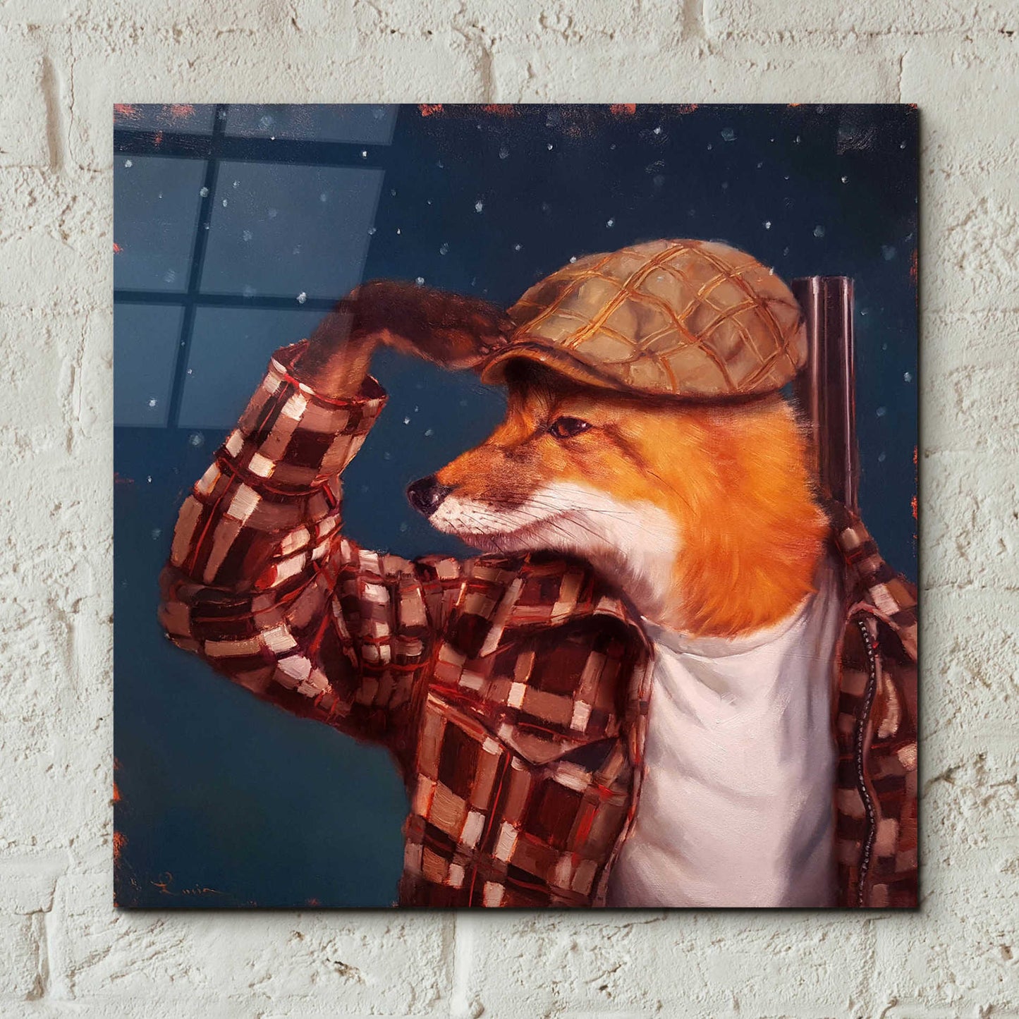 Epic Art 'Fox Hunt' by Lucia Heffernan, Acrylic Glass Wall Art,12x12