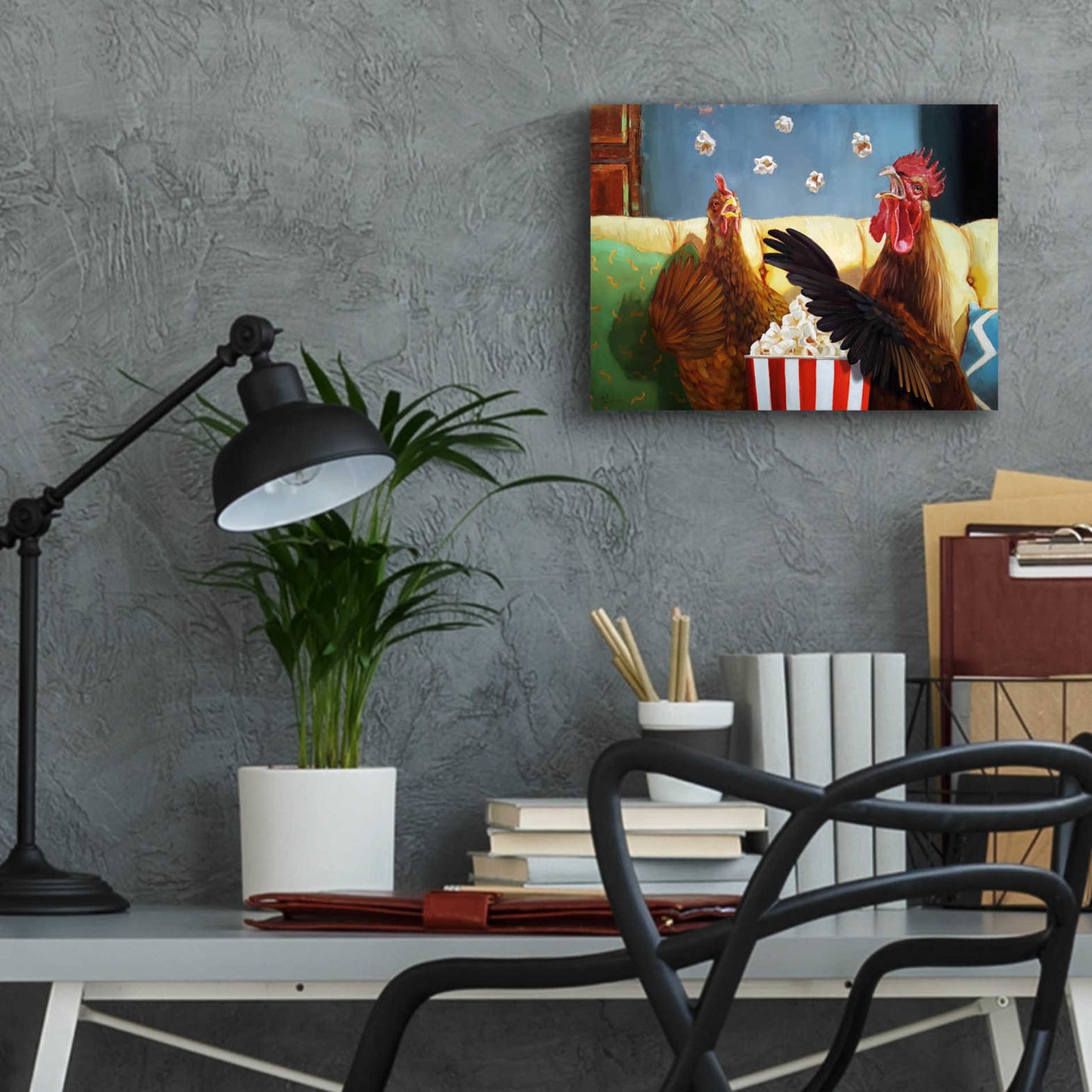 Epic Art 'Popcorn Chickens' by Lucia Heffernan, Acrylic Glass Wall Art,16x12