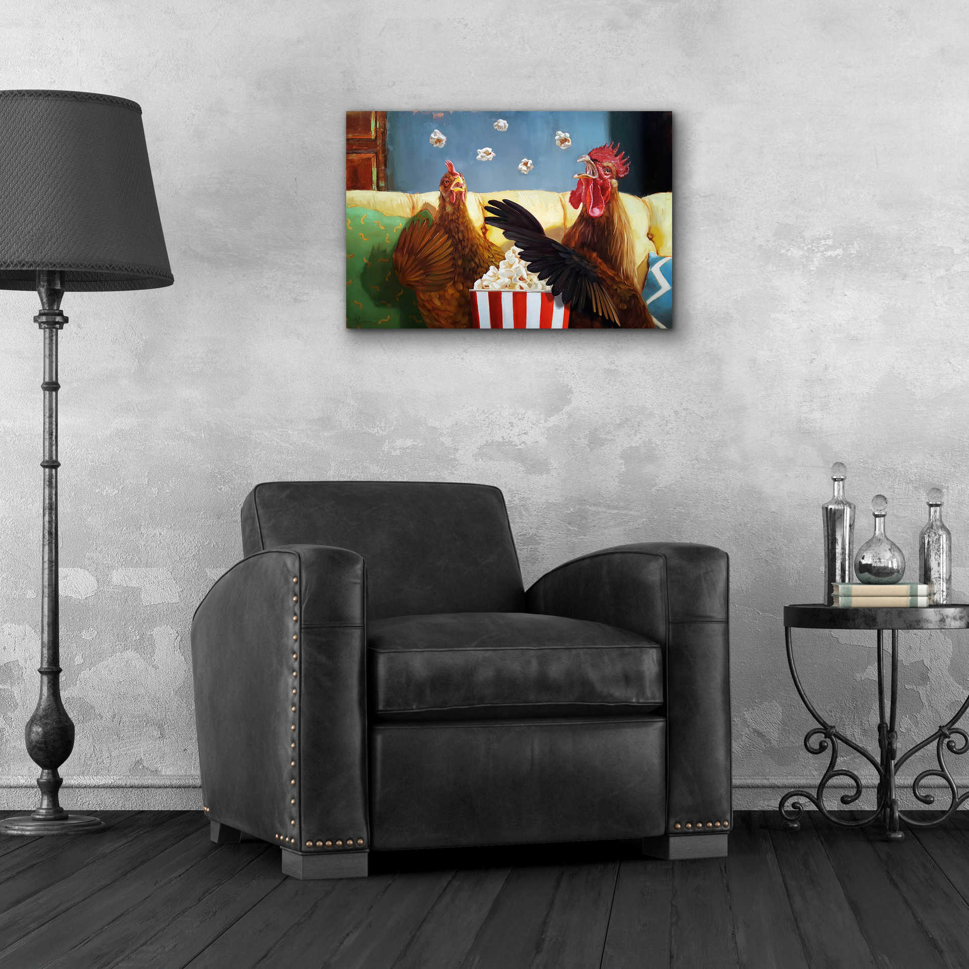 Epic Art 'Popcorn Chickens' by Lucia Heffernan, Acrylic Glass Wall Art,24x16