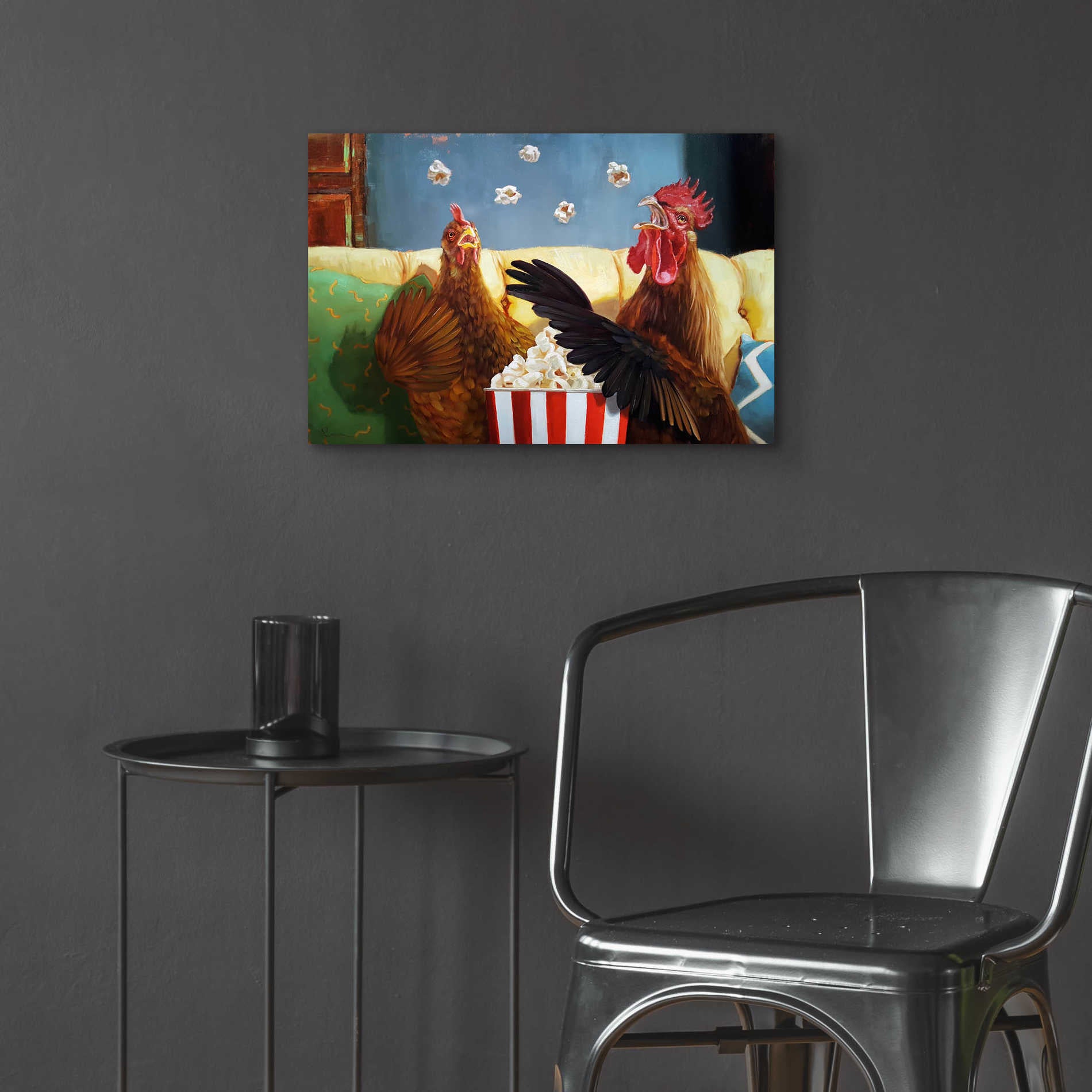 Epic Art 'Popcorn Chickens' by Lucia Heffernan, Acrylic Glass Wall Art,24x16